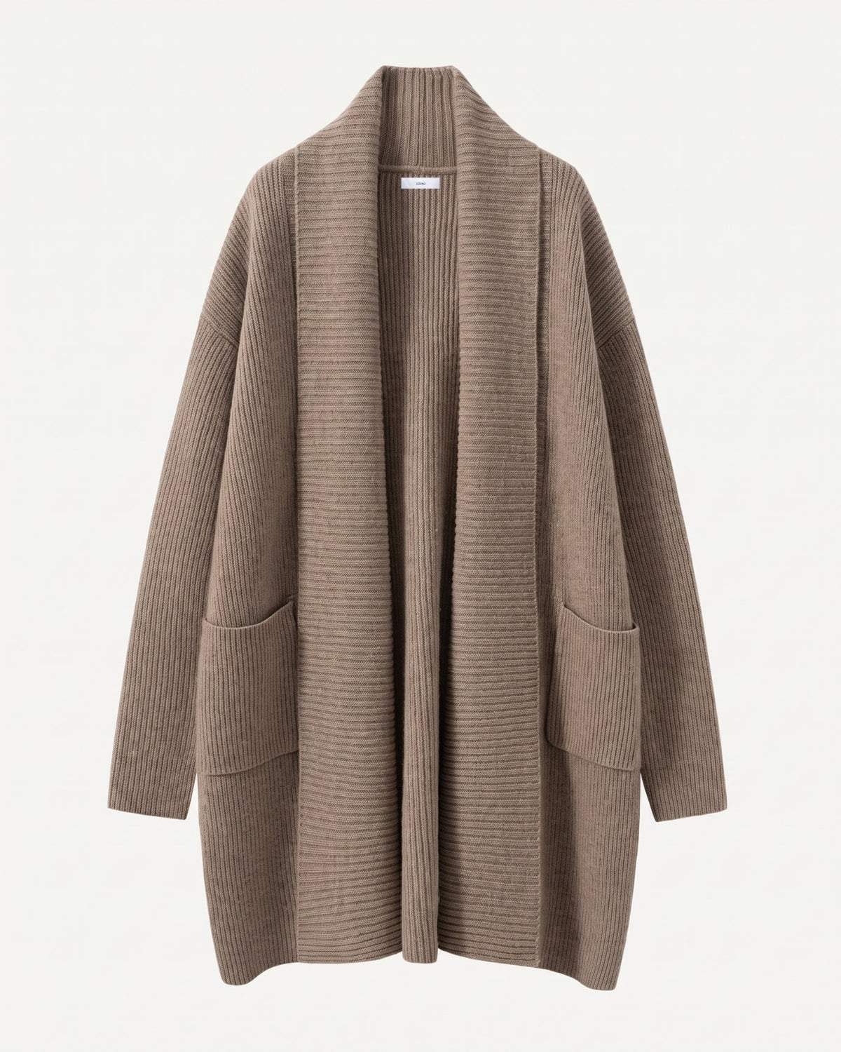 Pure Cashmere Thick Knit Longline Lapel Collar Cardigan – view 7