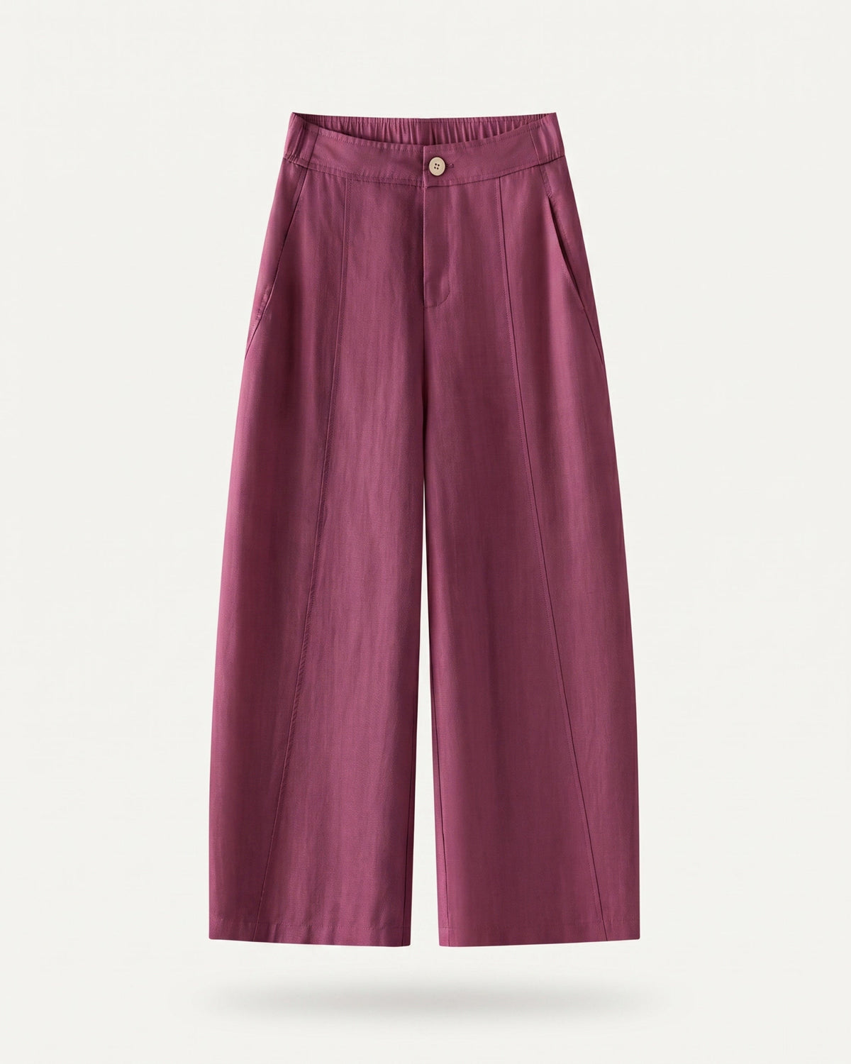 Lauren High Waisted Wide Leg Linen Blend Trousers – view 14