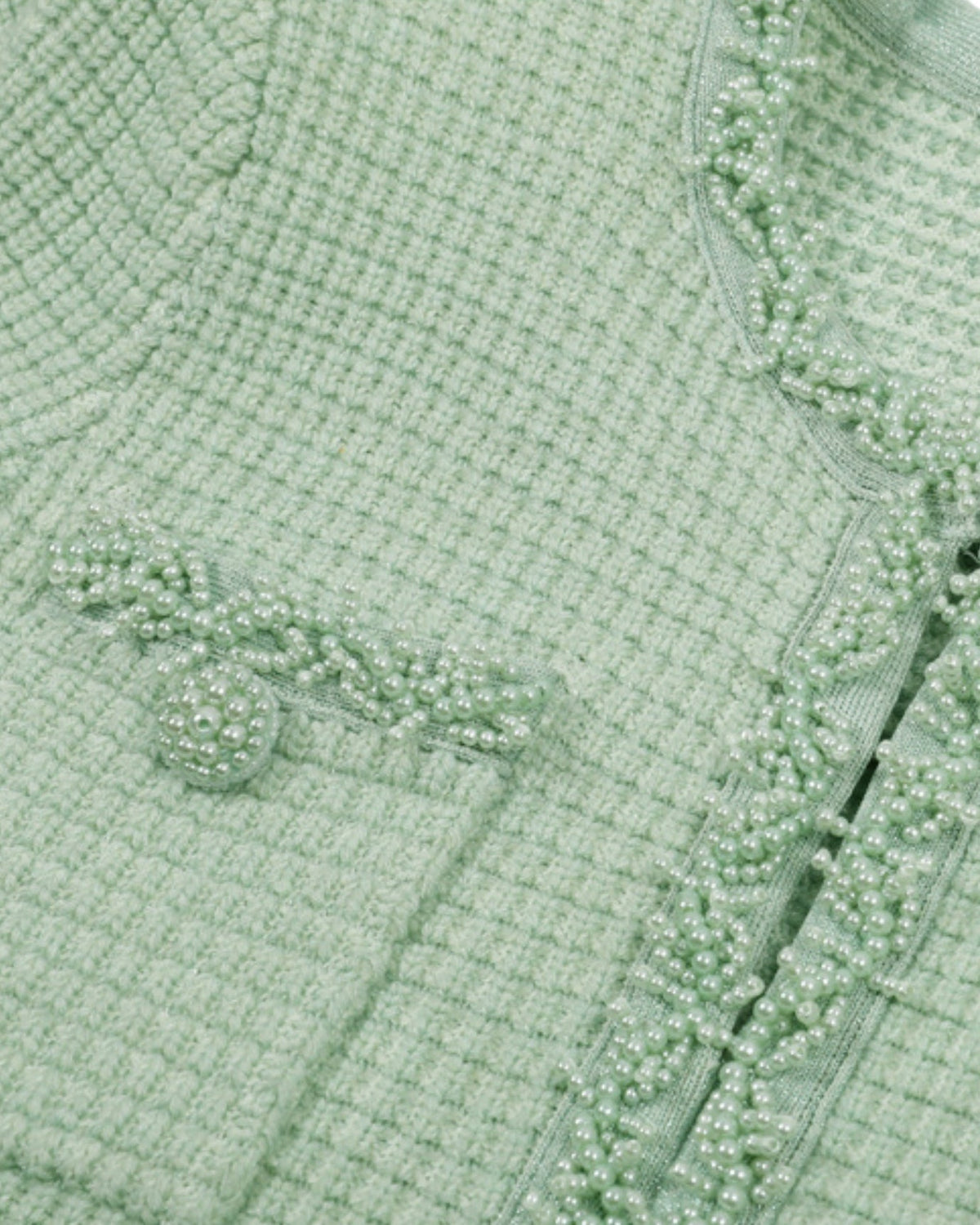 Rinna Hand-Beaded Stretch Knit Dress with Subtle Sparkle
