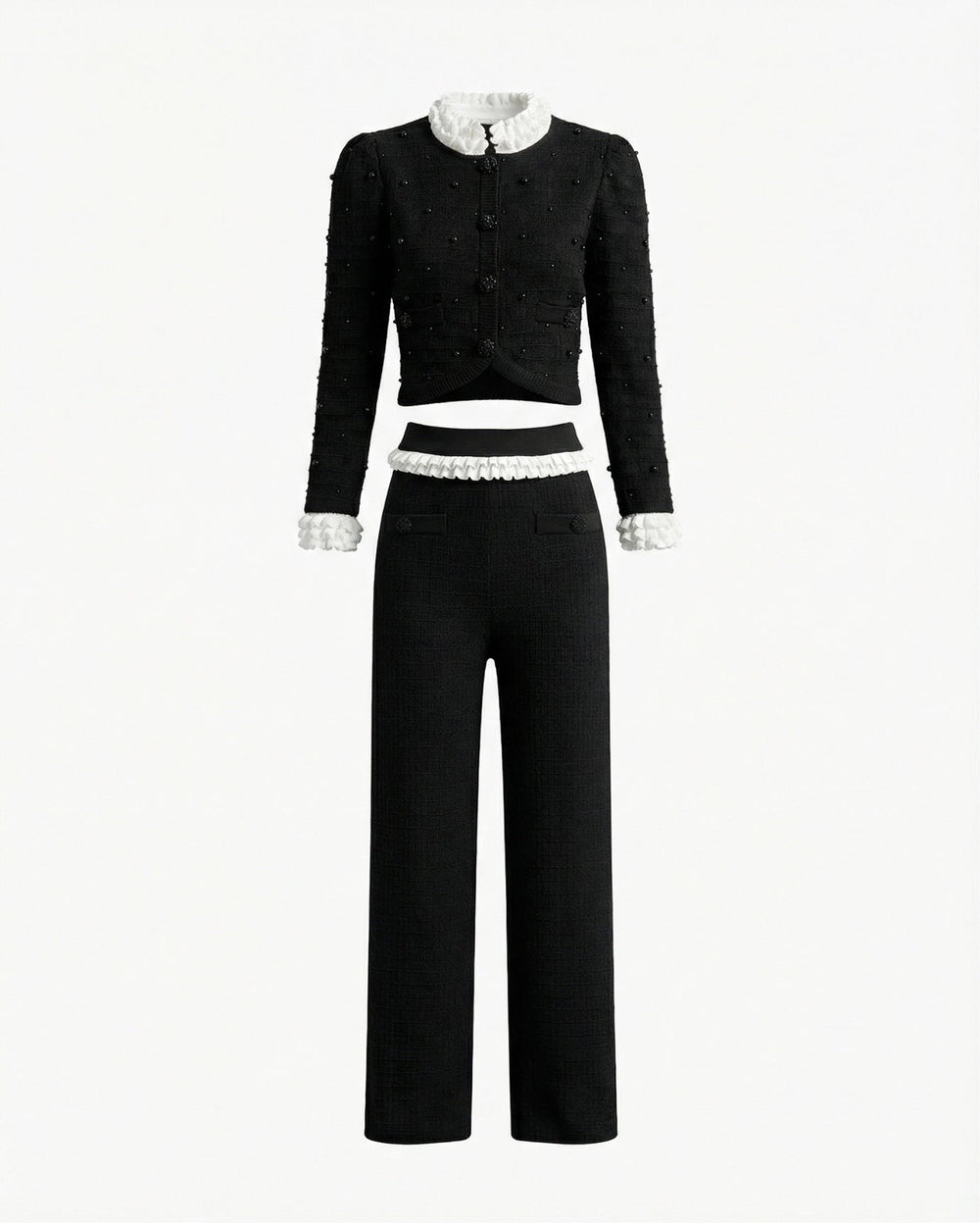 Beaded Knit Cardigan Co-ord