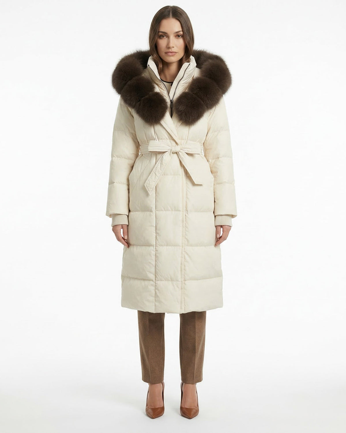 Kira Down Coat with Removable Collar – view 19
