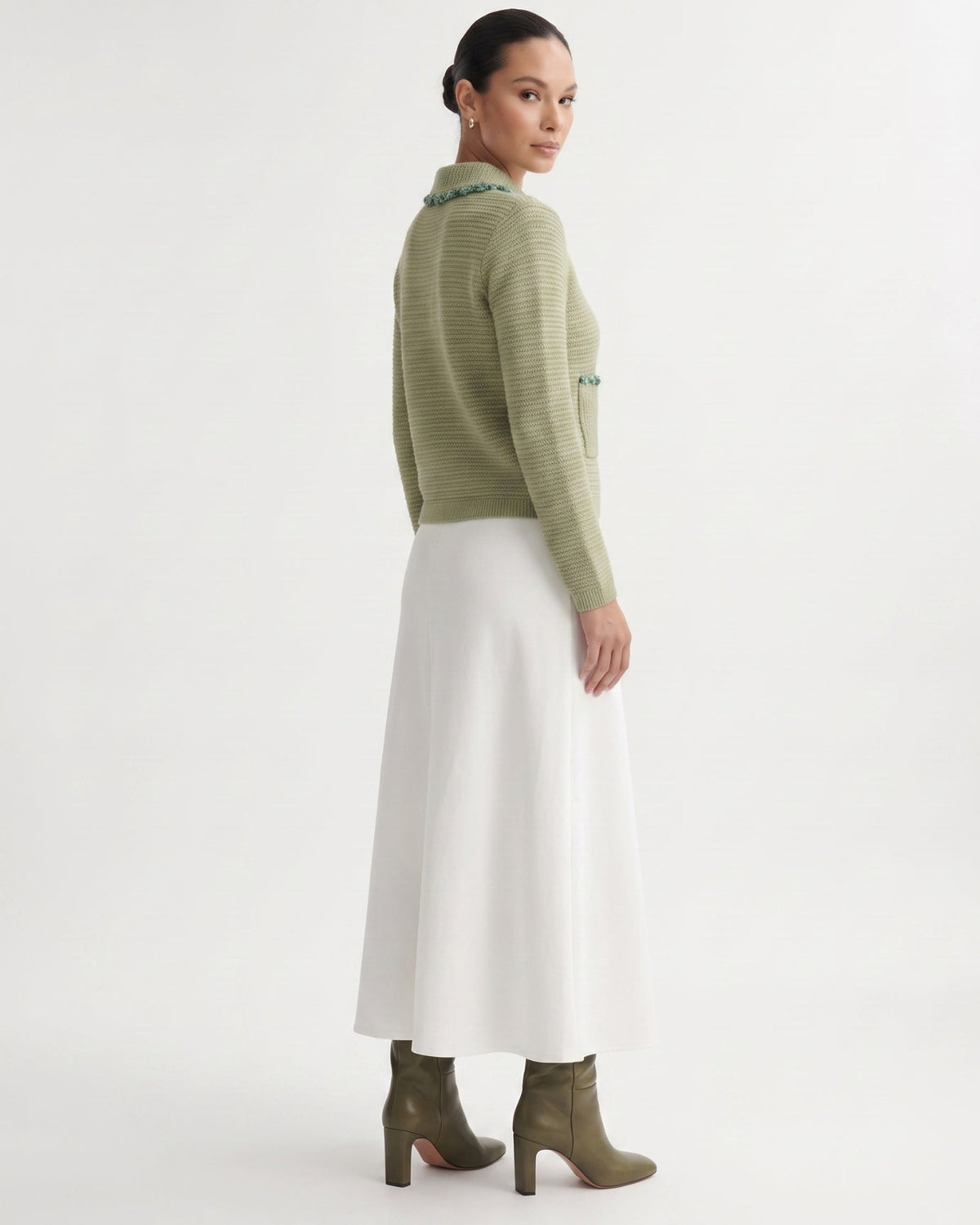 St Moritz Relaxed Button Front Cashmere Knit Cardigan