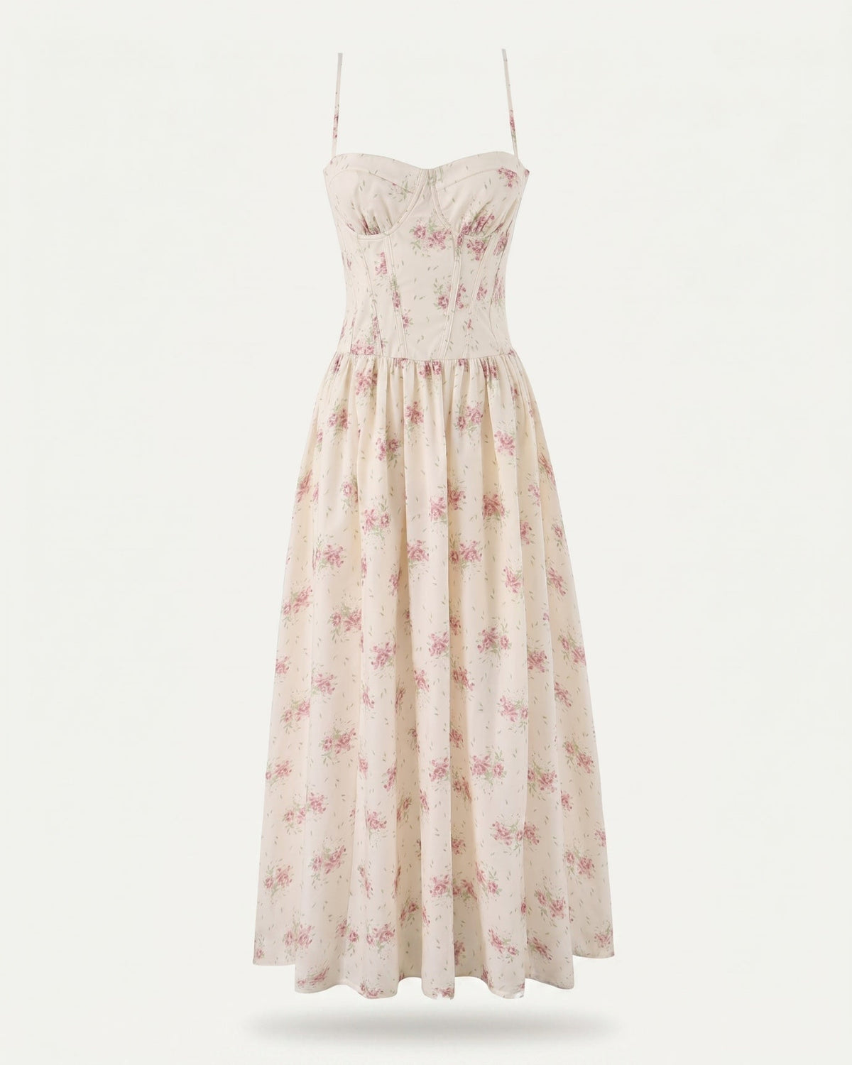 Santorini Strapless Sweetheart Cotton Dress with Flowing Skirt