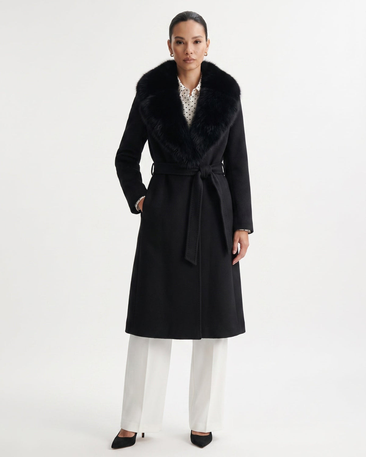 Nevada Long Belted Wool Coat – view 17