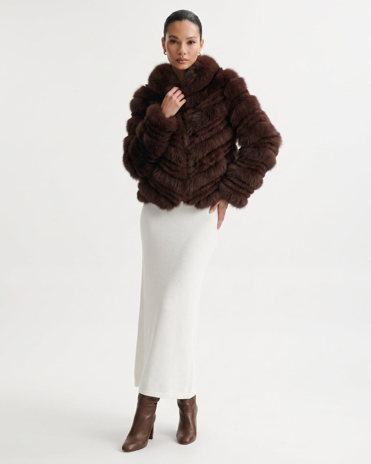Reversible Double-Sided Coat with Tailored Cut – view 11