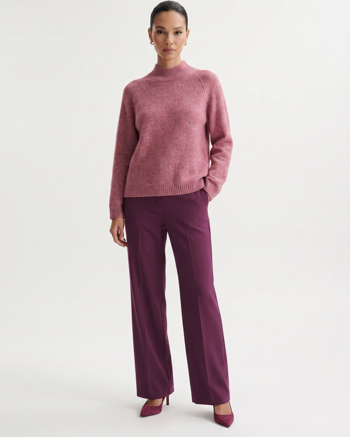 Lia Cashmere and Mulberry Silk Blend Jumper with Subtle Sheen – view 8