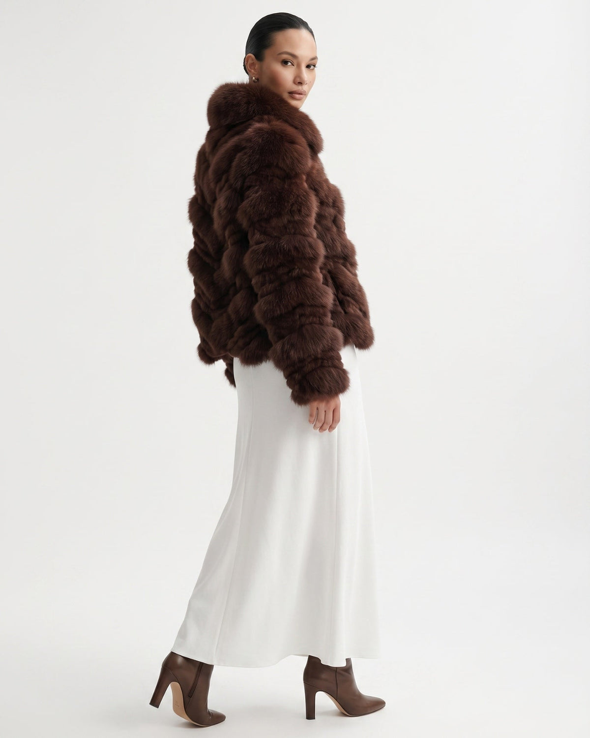 Reversible Double-Sided Coat with Tailored Cut – view 12
