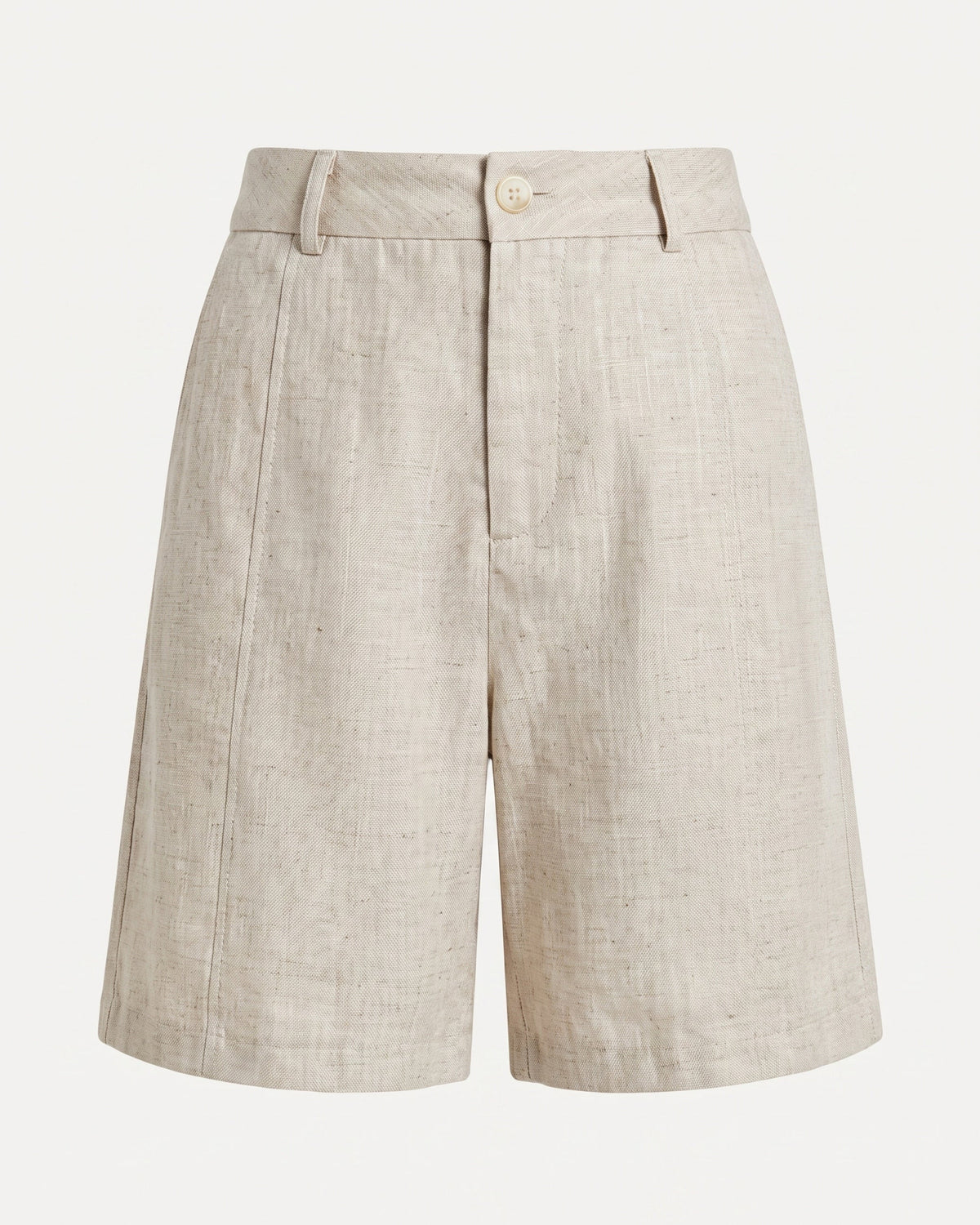 Maria High Waisted Linen Shorts with Pleated Waist