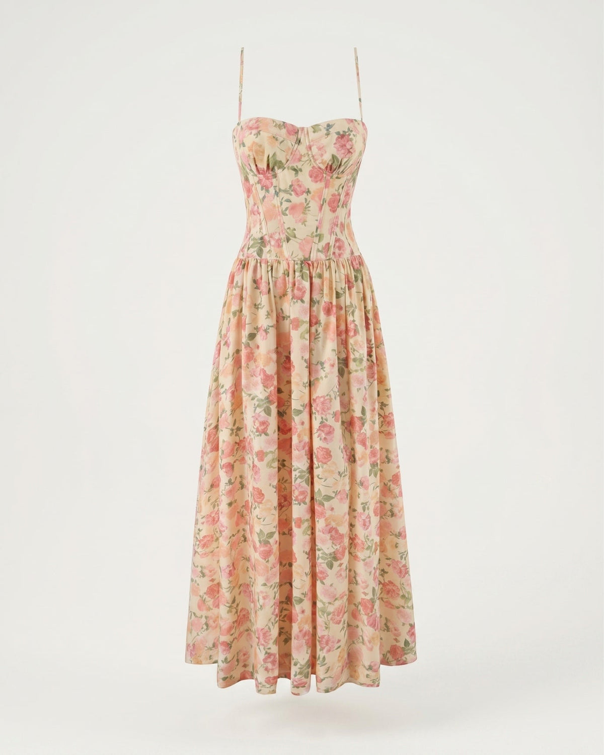 Santorini Strapless Sweetheart Cotton Dress with Flowing Skirt