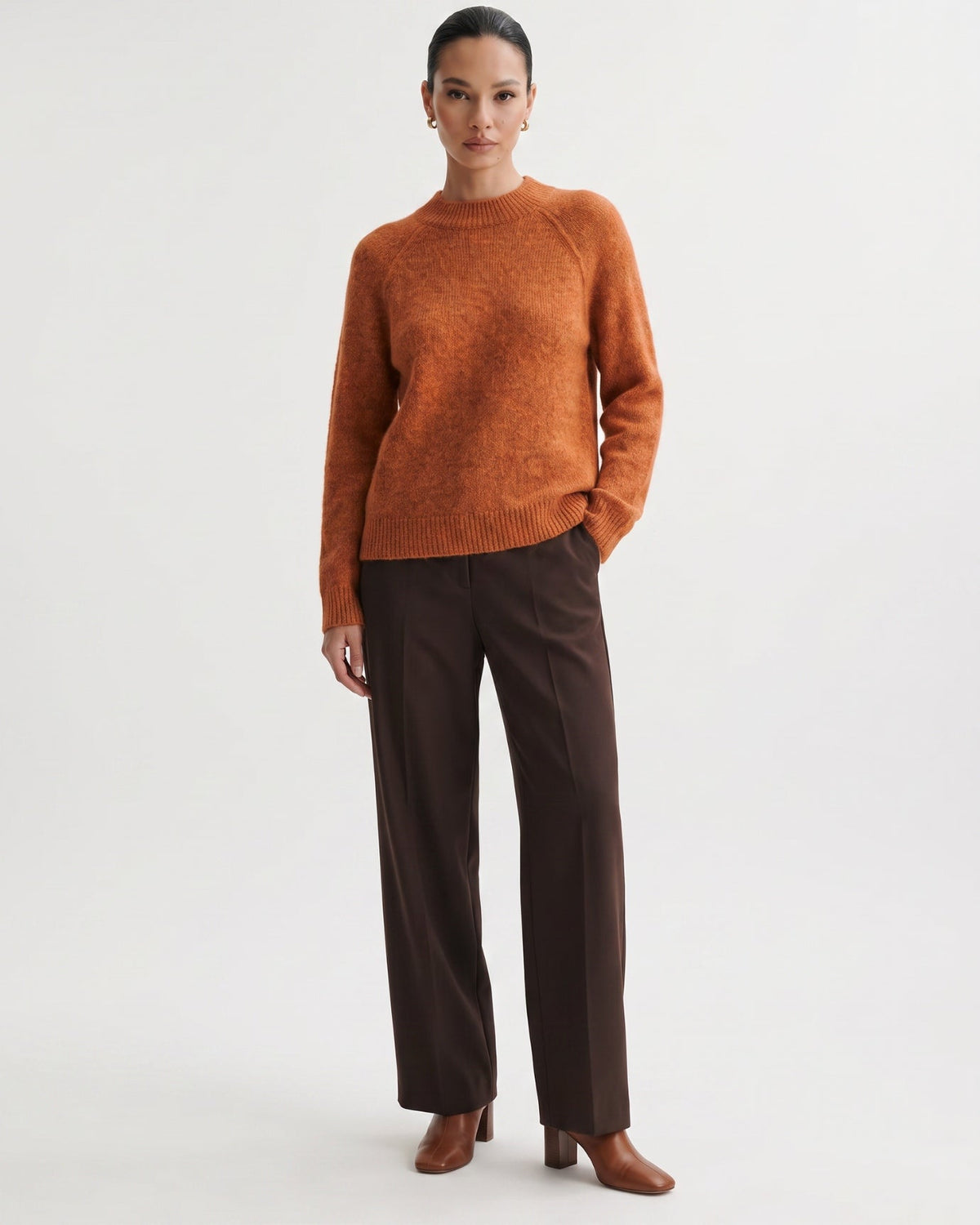 Lia Cashmere and Mulberry Silk Blend Jumper with Subtle Sheen – view 11
