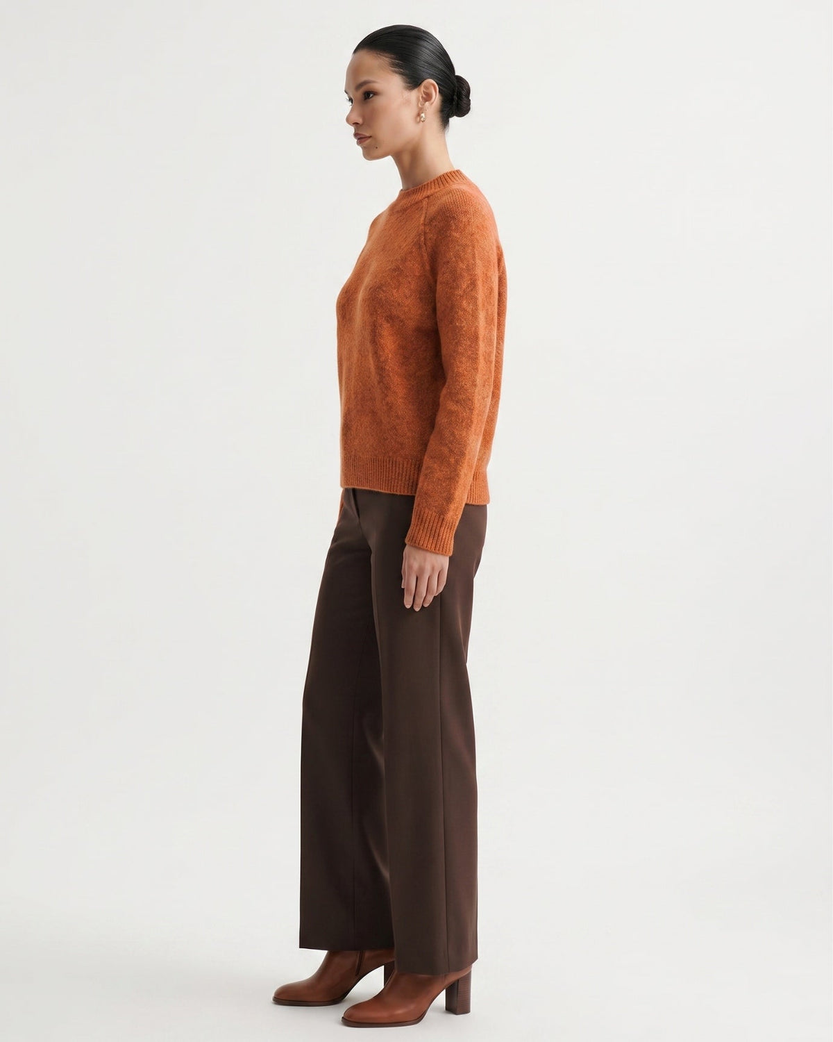 Lia Cashmere and Mulberry Silk Blend Jumper with Subtle Sheen – view 12