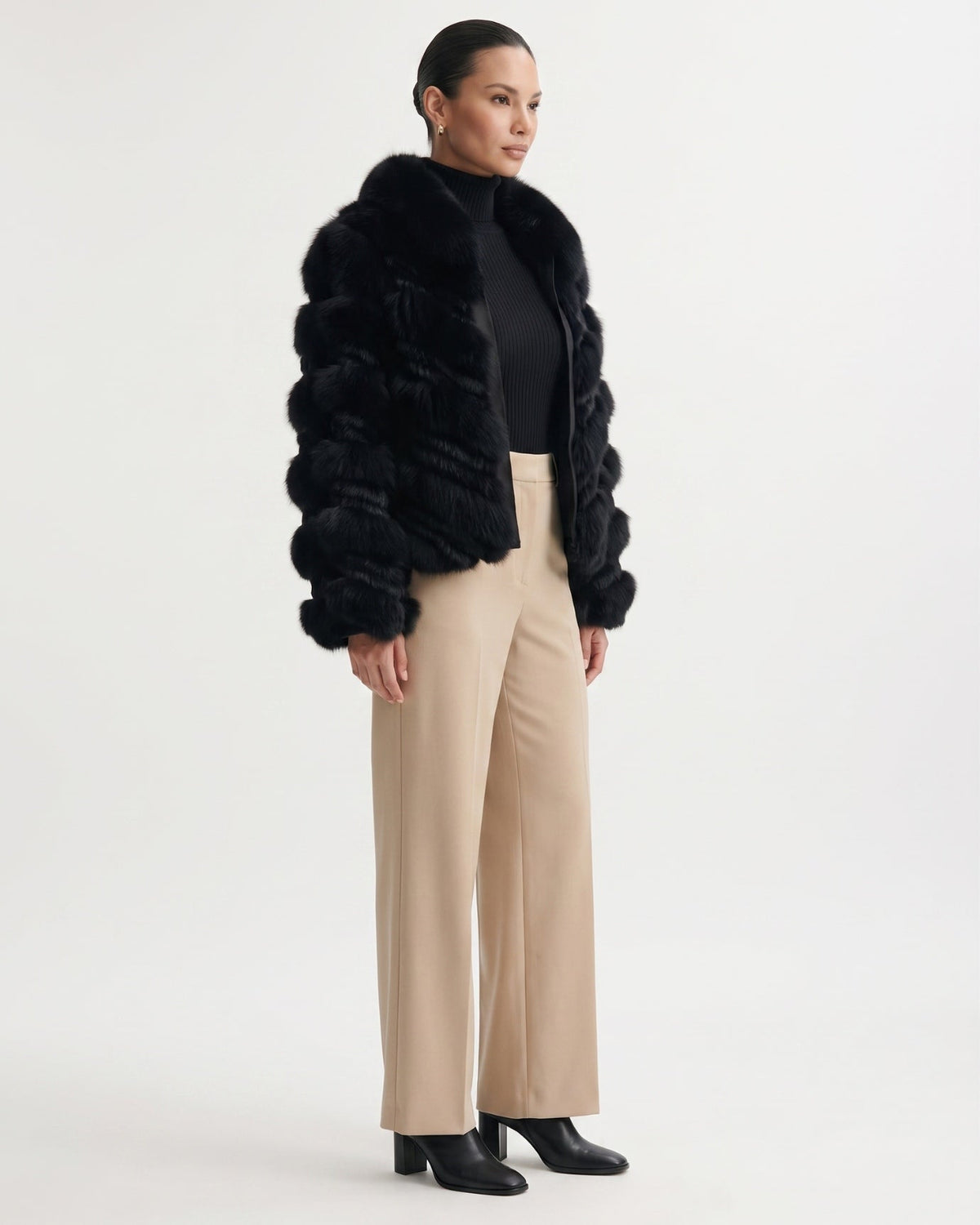 Reversible Double-Sided Coat with Tailored Cut – view 15