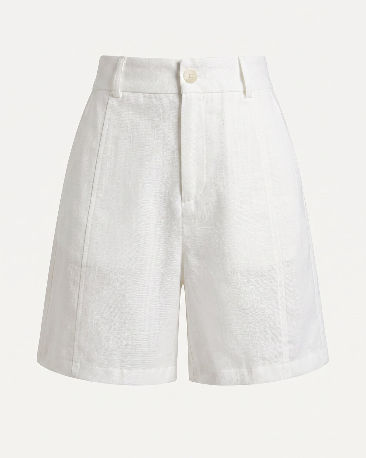 Maria High Waisted Linen Shorts with Pleated Waist