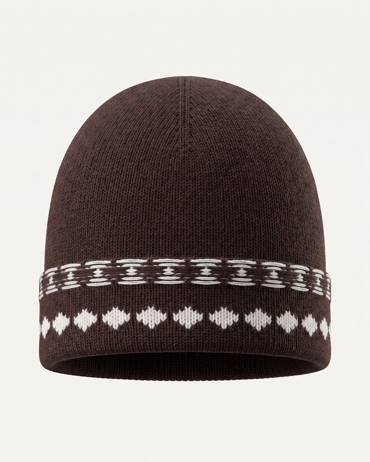 Ribbed Detail Cashmere Knit Hat with Minimalist Crown