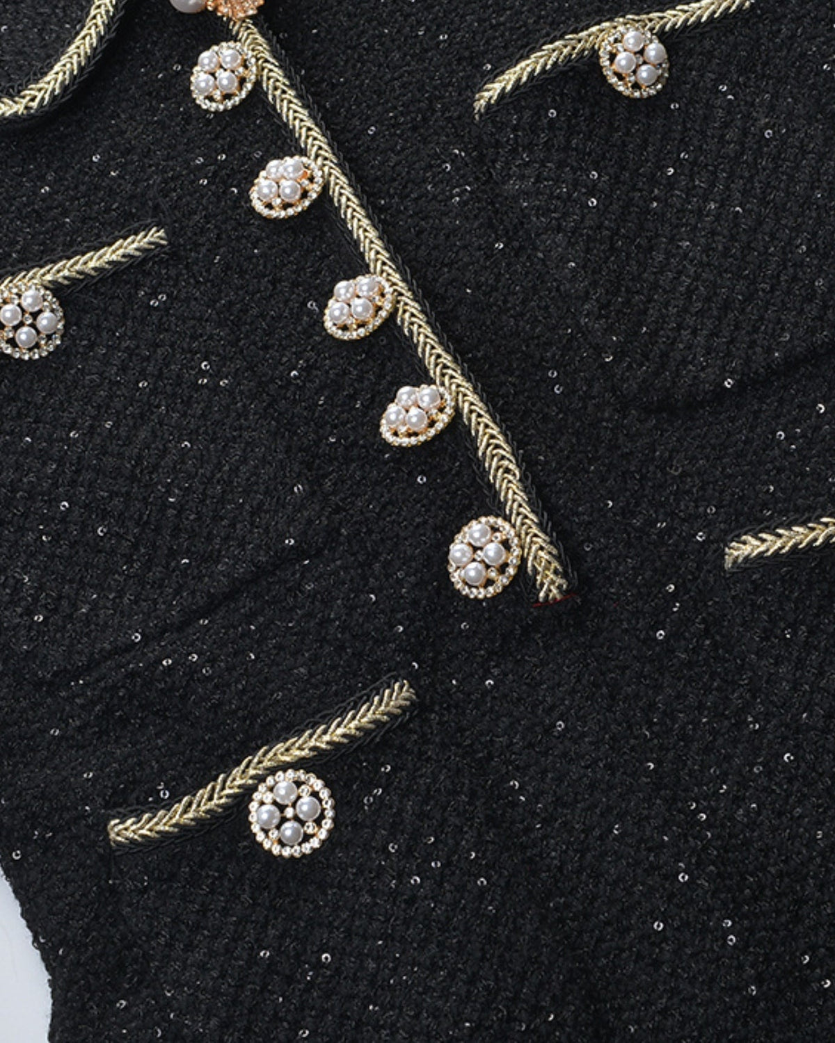Pleated Wool Blend Dress with Diamond Buckle and Lace Accents
