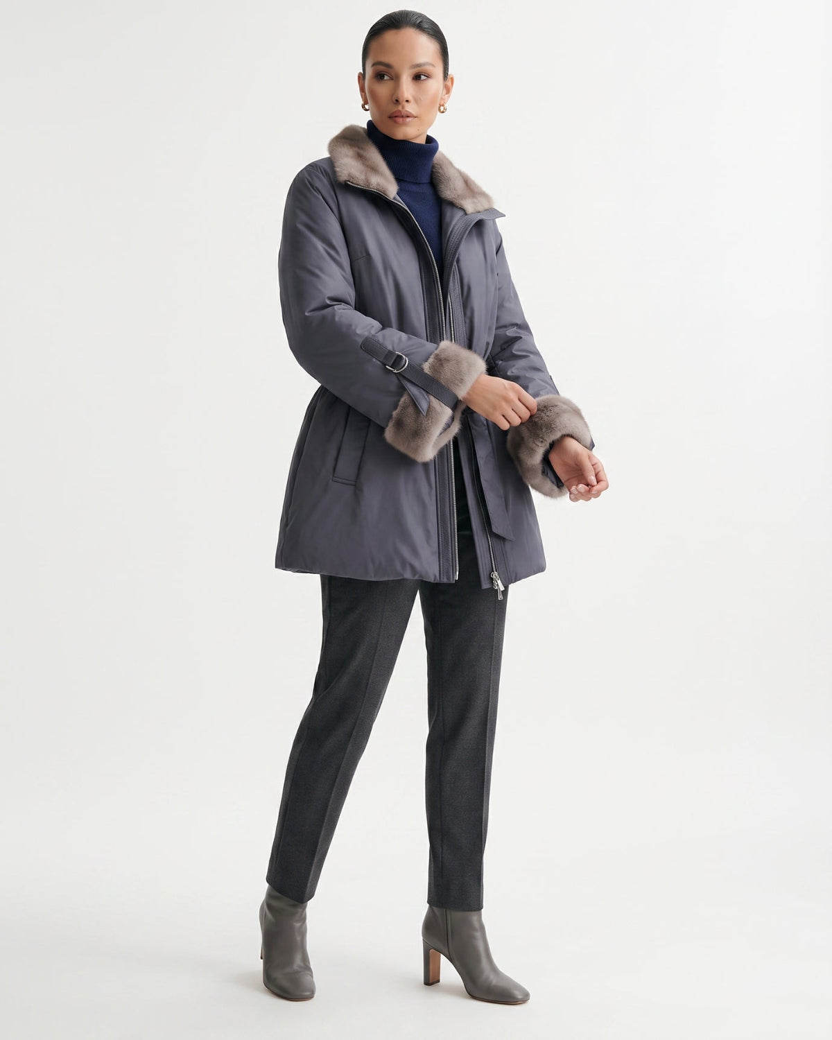 Kira Belted Thick Coat