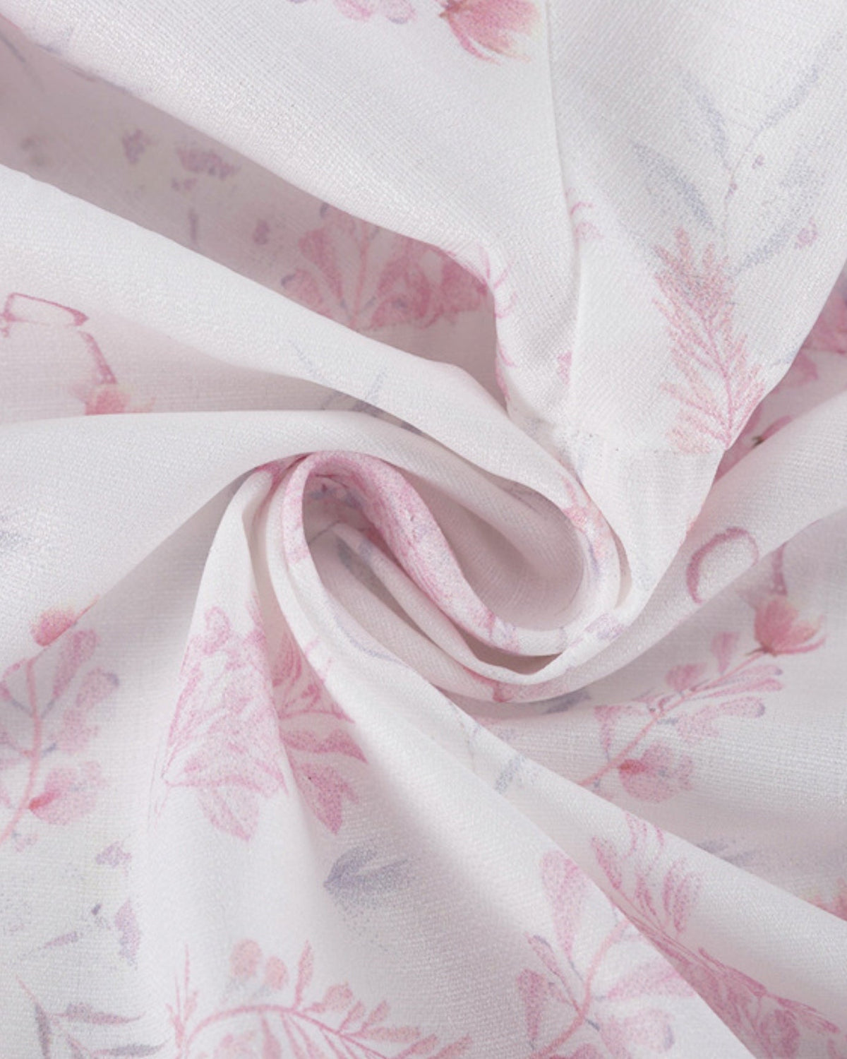 Floral Lace-Up Front A-Line Linen Dress – Pink – view 8