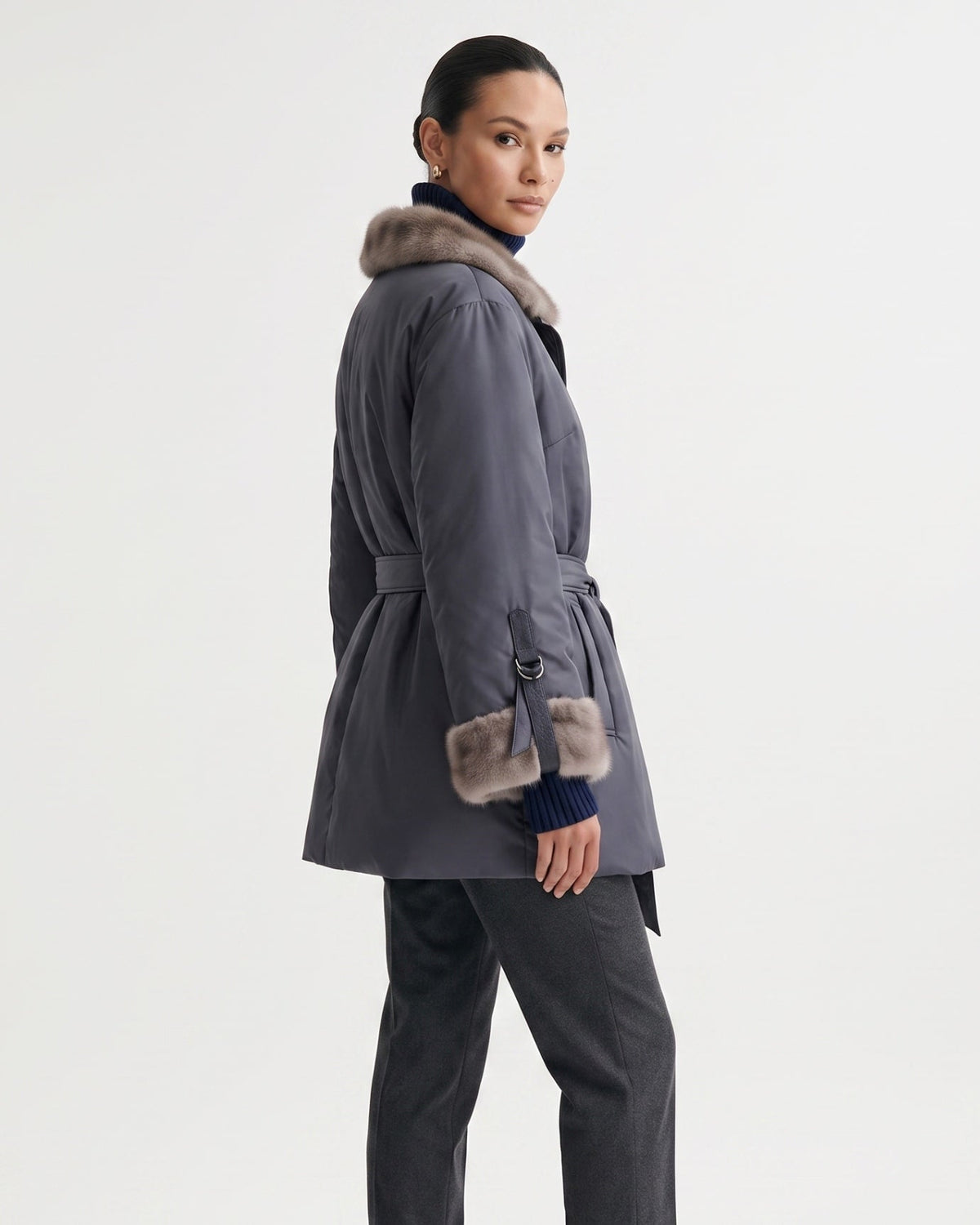 Kira Belted Thick Coat
