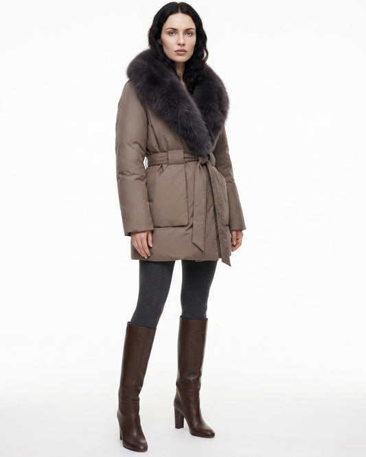 Sarah Thickened Warm Coat with Statement Collar