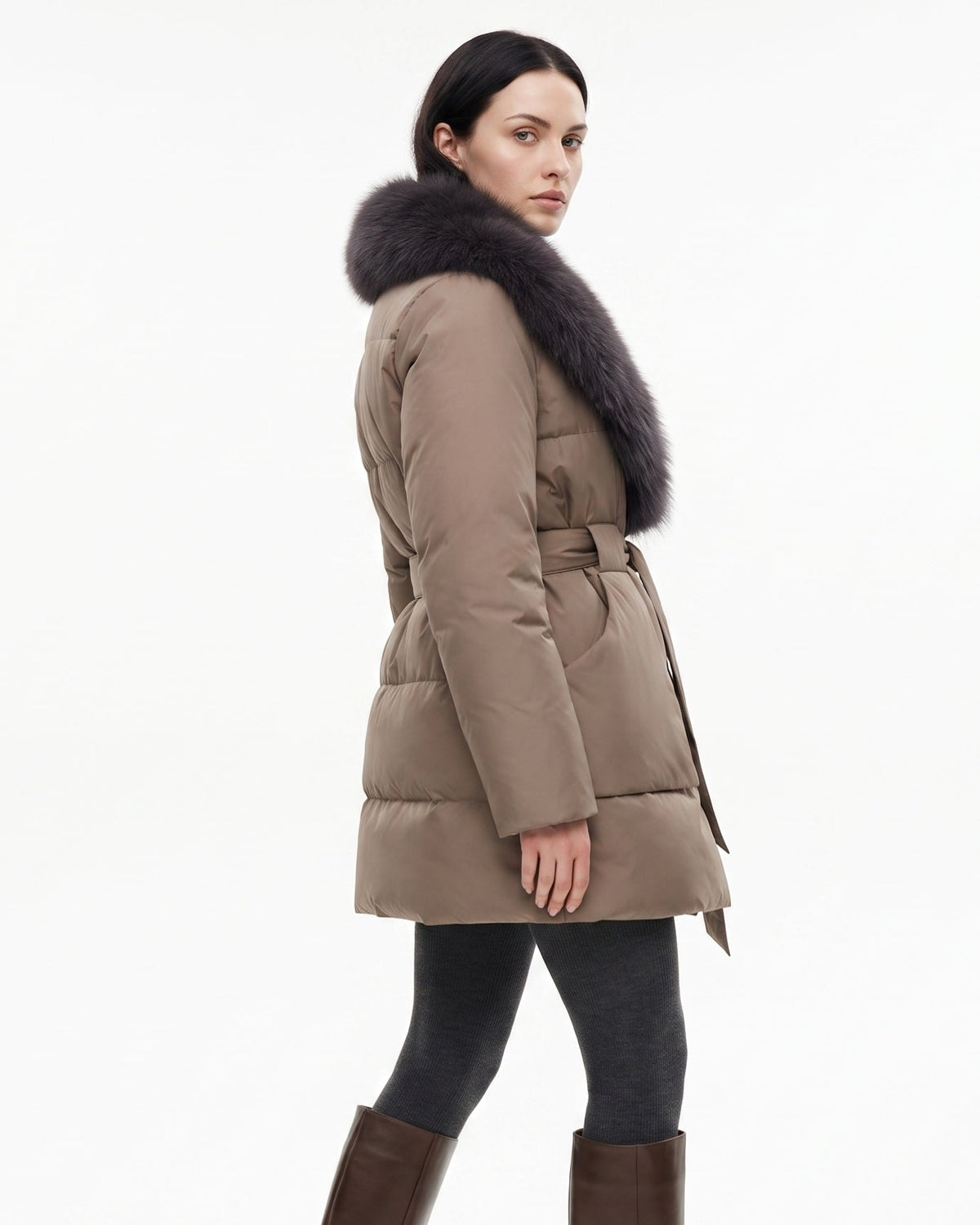 Sarah Thickened Warm Coat with Statement Collar