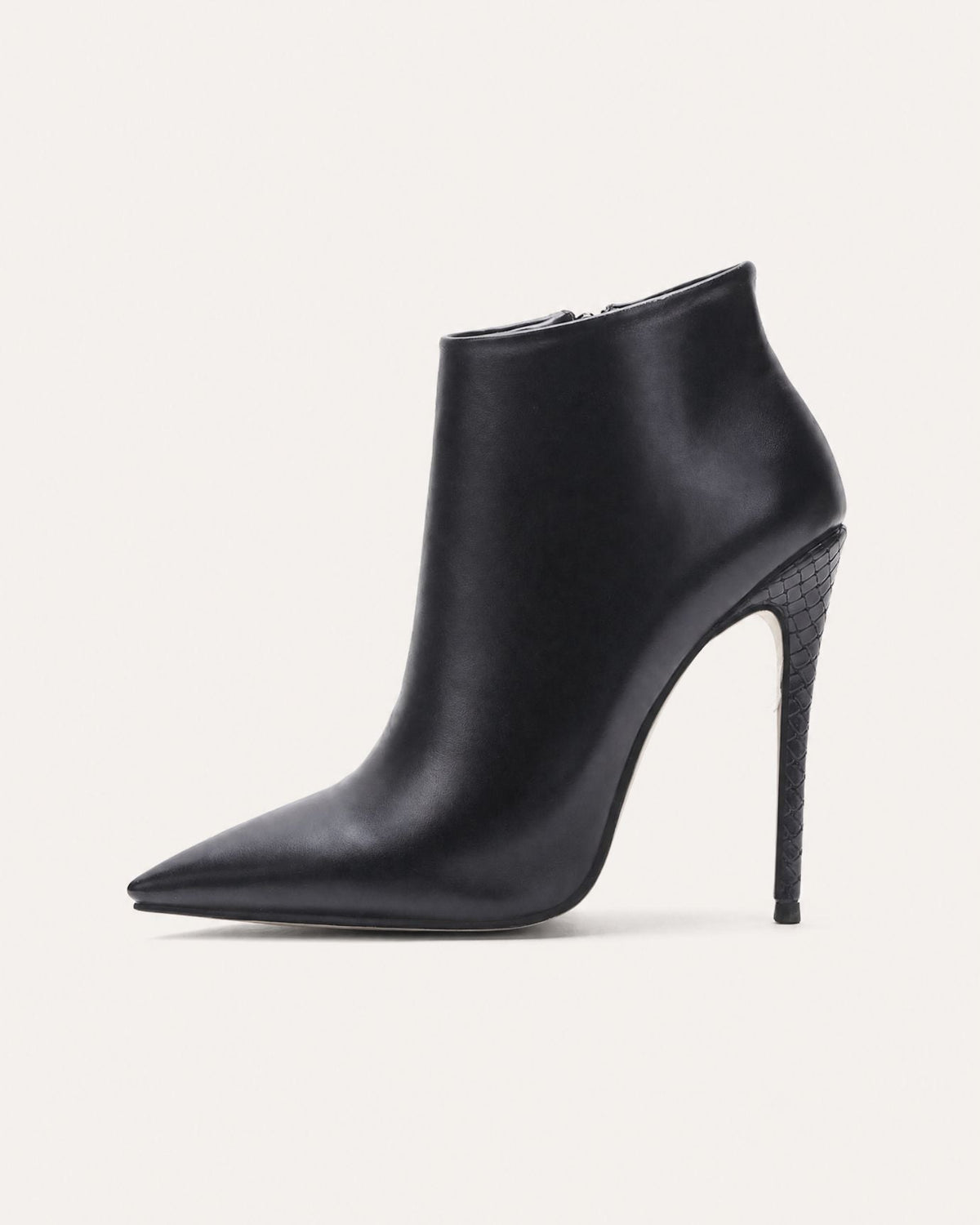 Pointed-Toe Stiletto Ankle Boots with Side Zip and 12cm Heel – view 25