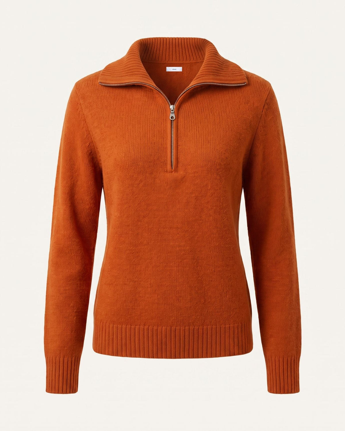 Georgina Pure Cashmere Front Zip Relaxed Pullover Jumper