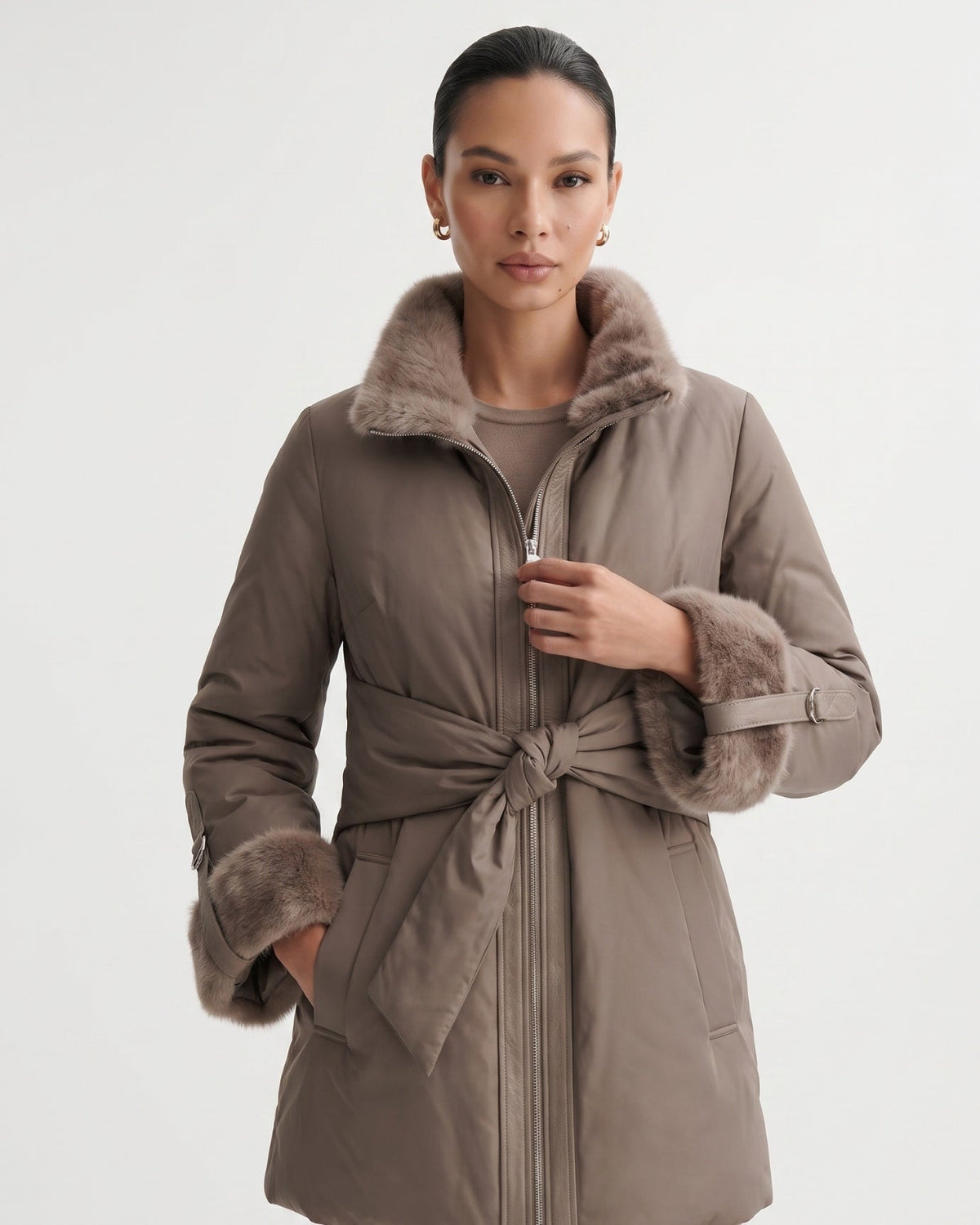 Kira Belted Thick Coat – view 5