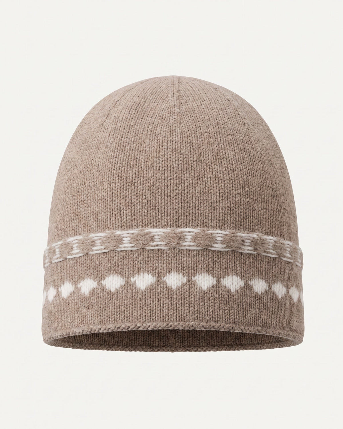 Ribbed Detail Cashmere Knit Hat with Minimalist Crown – view 6