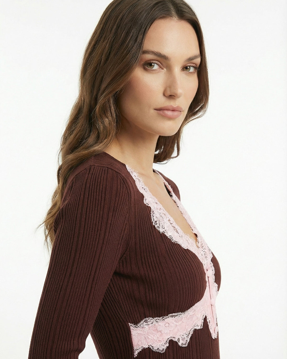 Knitted Long Sleeve Regular Fit Top with Sculpted Shape
