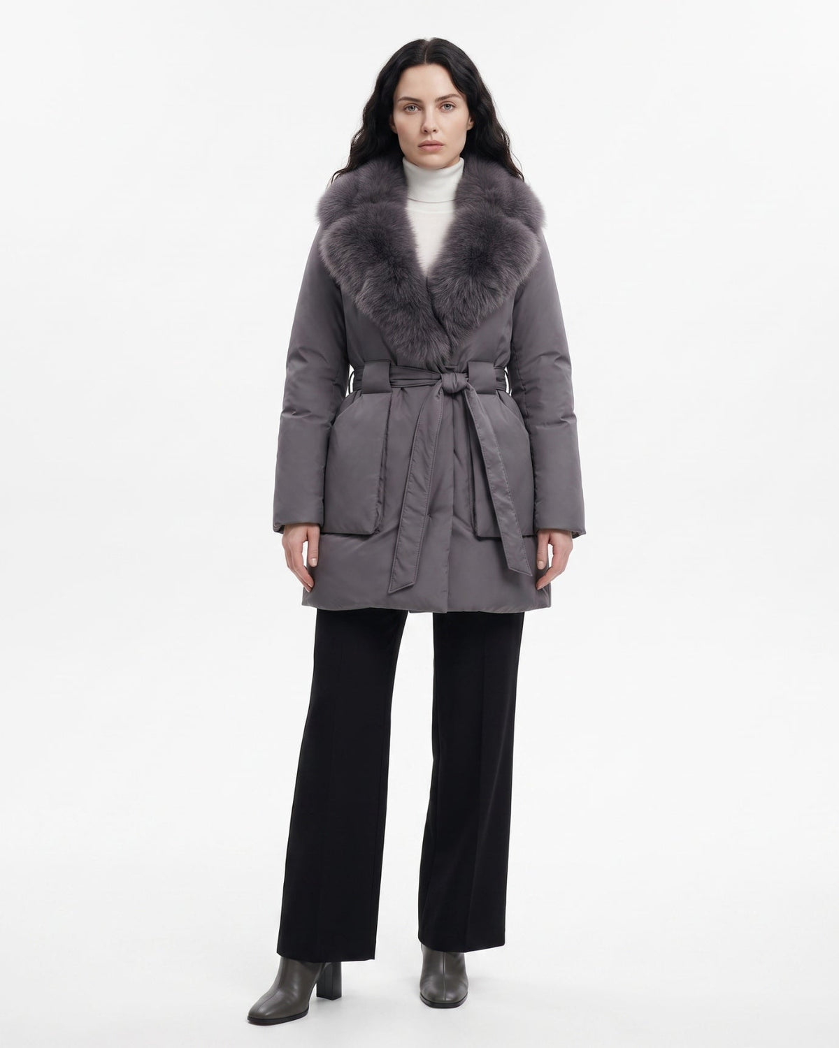 Sarah Thickened Warm Coat with Statement Collar