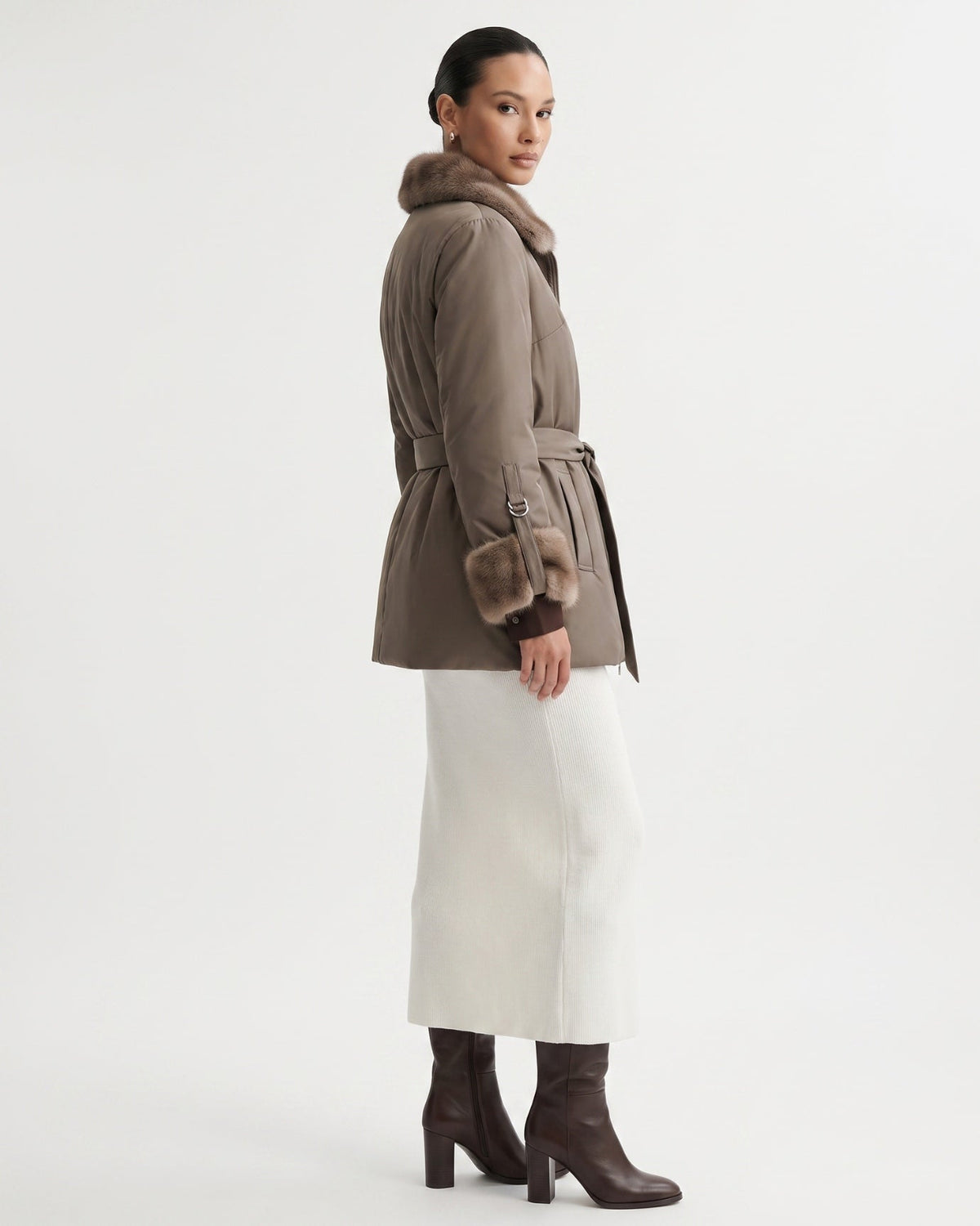 Kira Belted Thick Coat – view 6