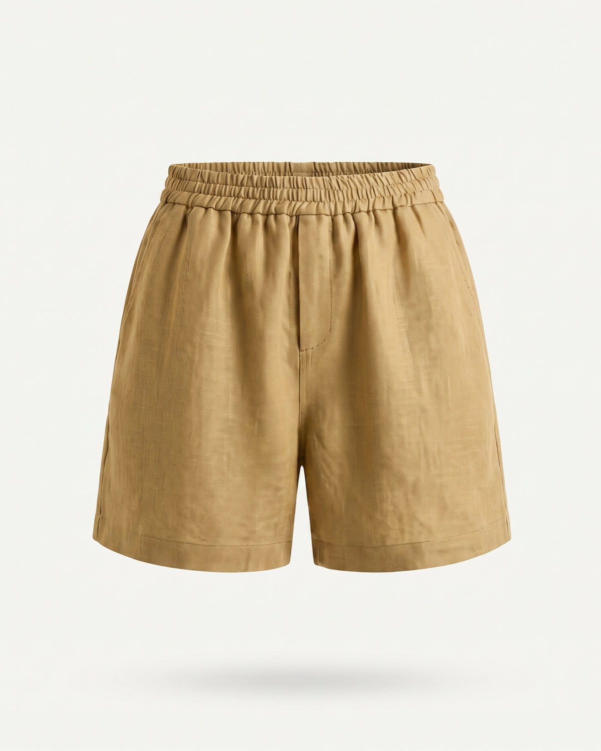 Kiara High Waisted Linen Blend Shorts with Relaxed Leg