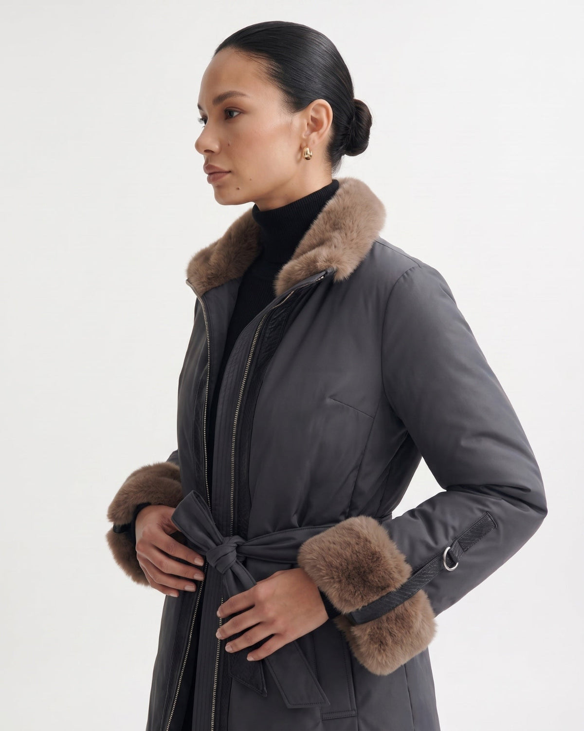 Kira Belted Thick Coat – view 9