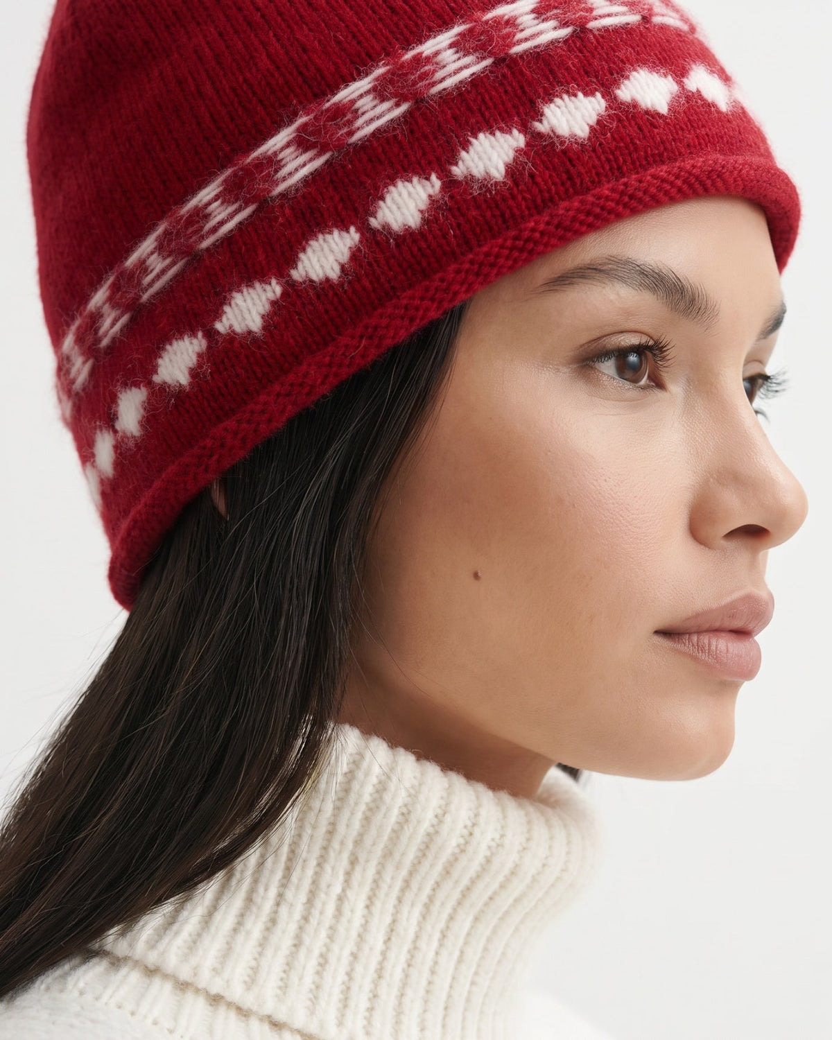 Ribbed Detail Cashmere Knit Hat with Minimalist Crown – view 11