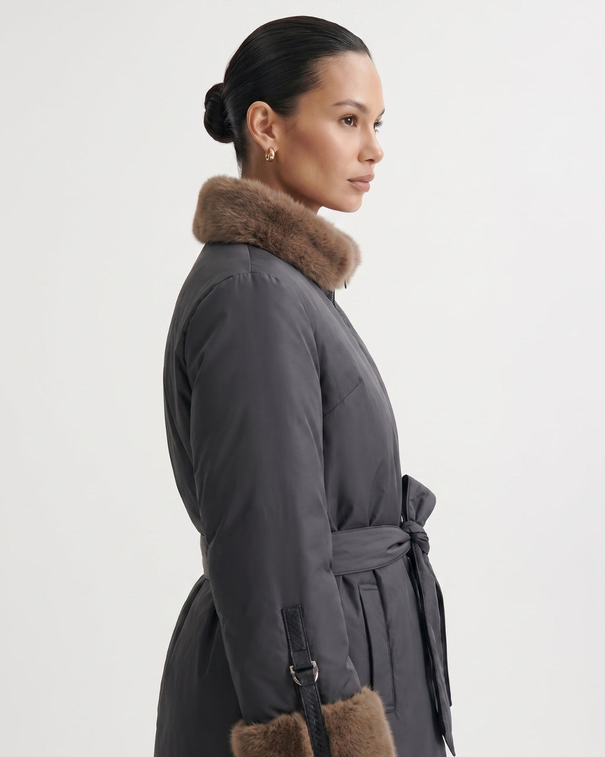Kira Belted Thick Coat – view 10