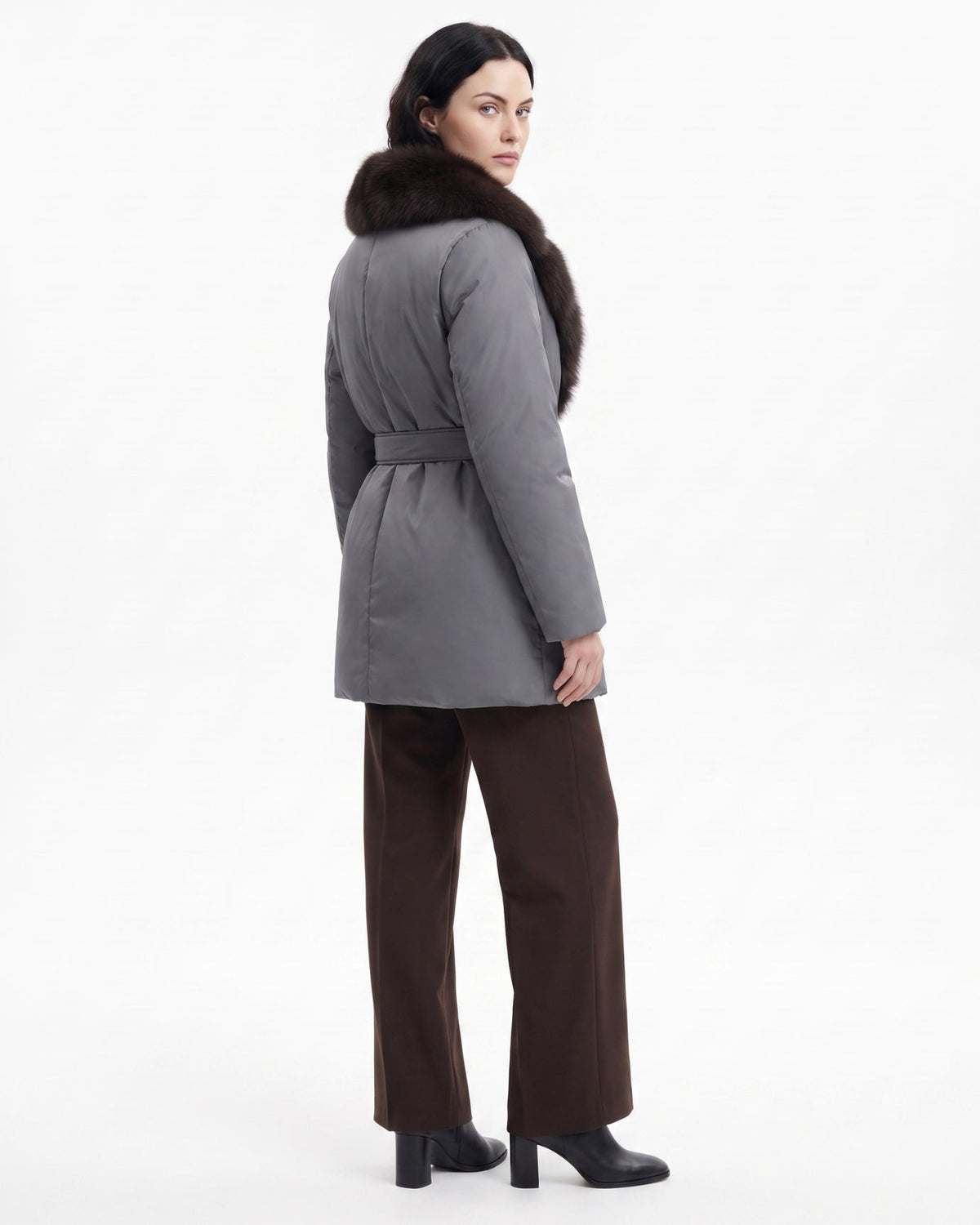 Sarah Thickened Warm Coat with Statement Collar