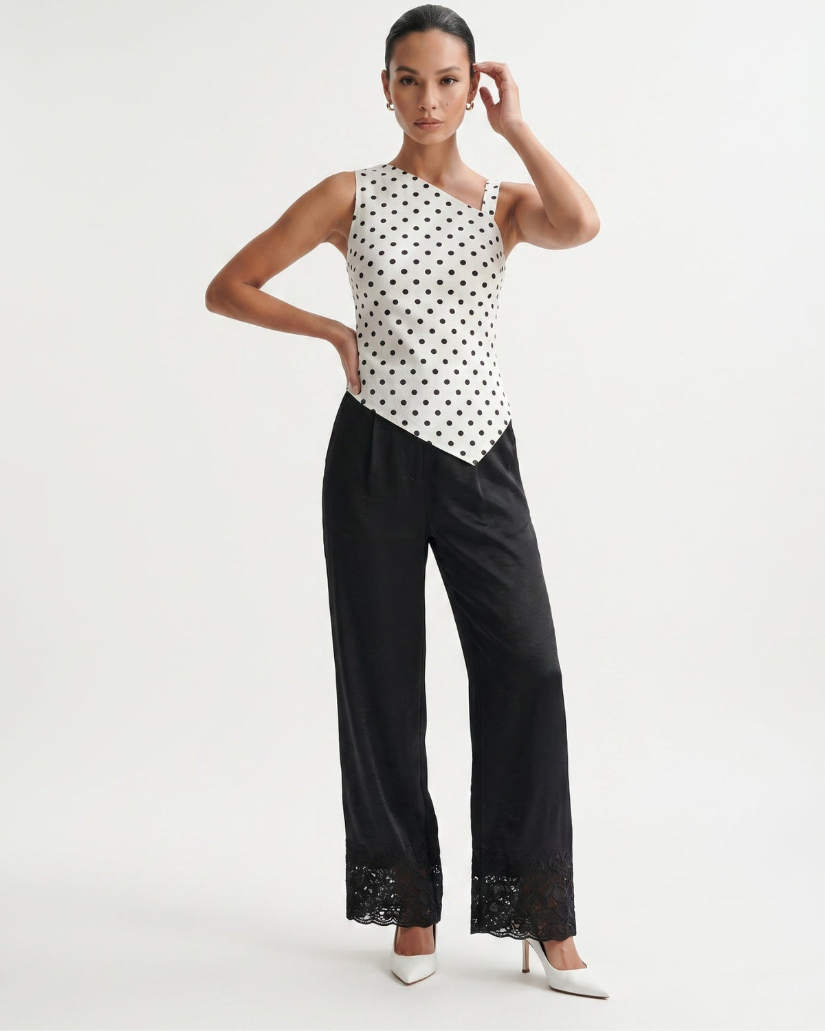 Jenny Embroidered Acetate Satin Wide Leg Trousers – view 7