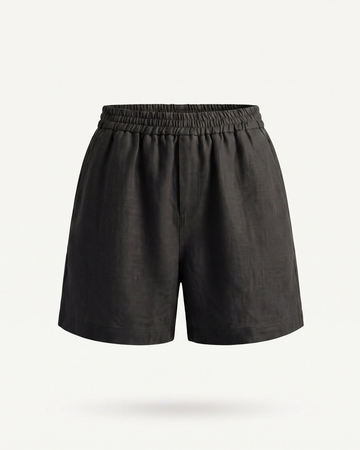 Kiara High Waisted Linen Blend Shorts with Relaxed Leg