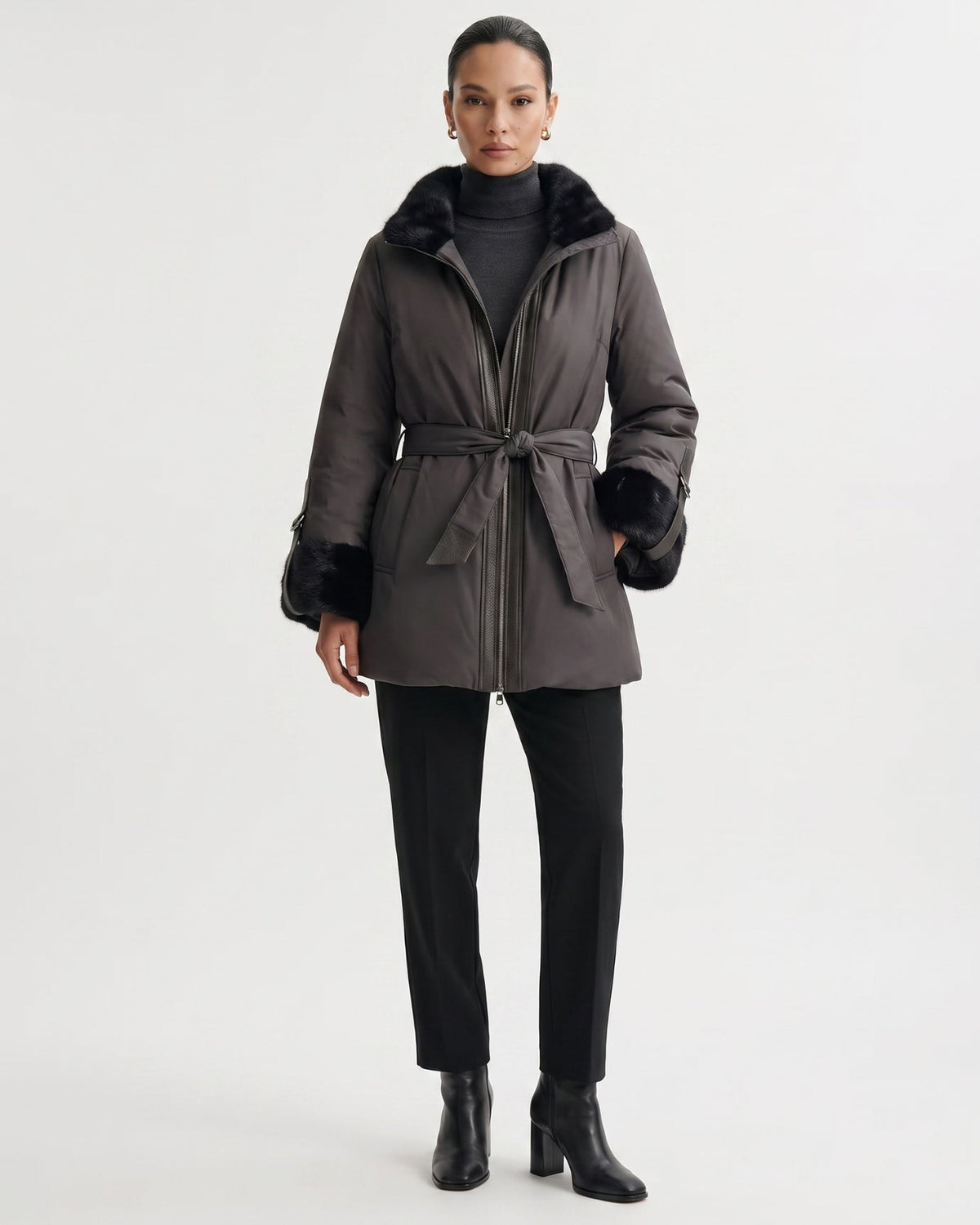 Kira Belted Thick Coat