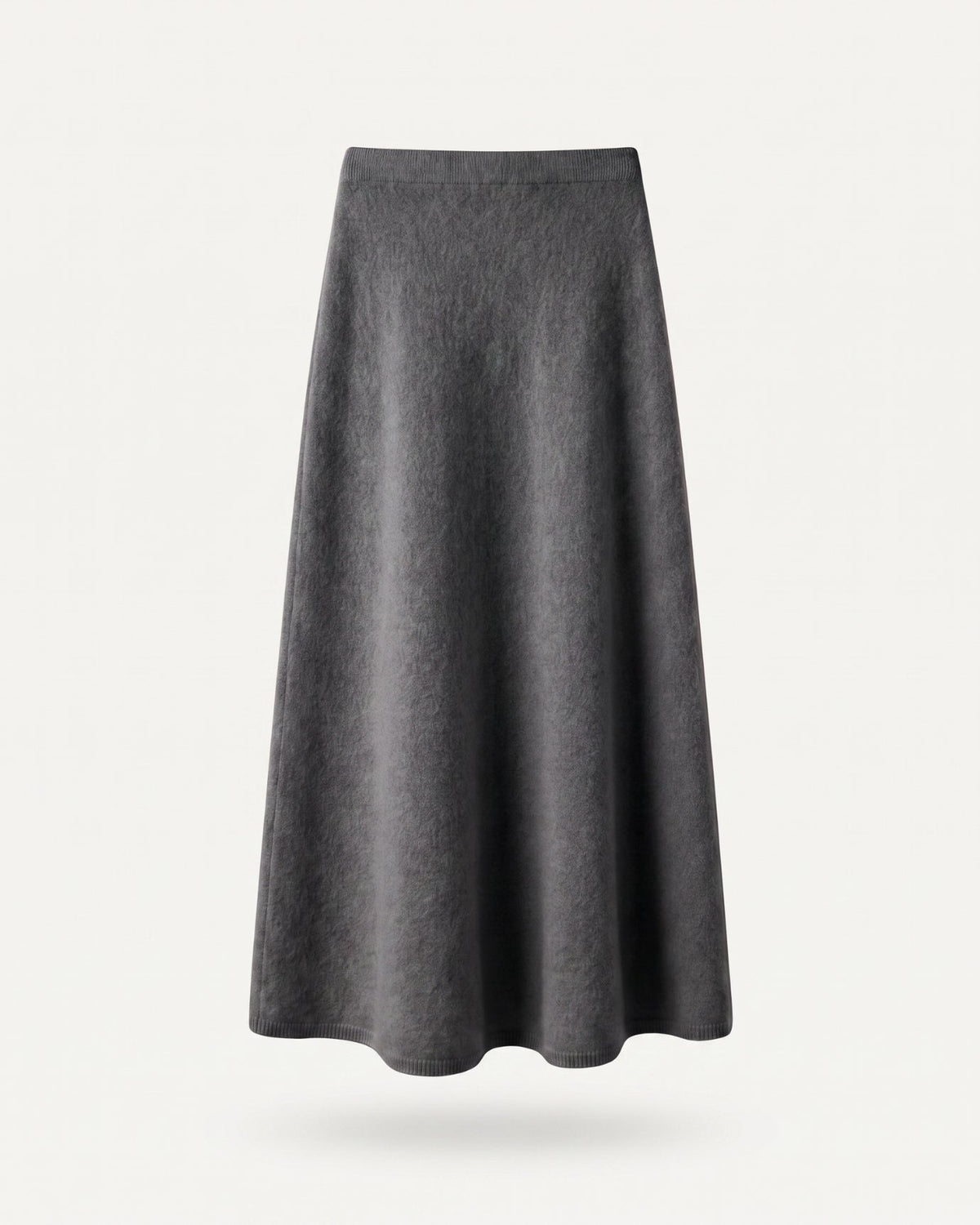 Cashmere A-Line Midi Skirt with Subtle High Waist – view 4