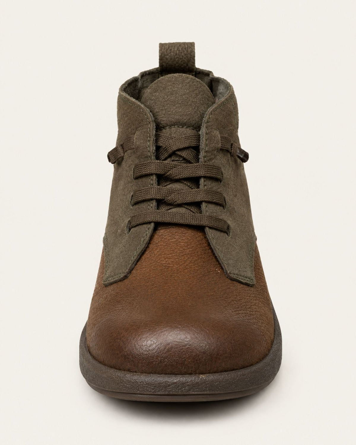 Retro Pull-On Leather Ankle Boots with Pigskin Lining – Brown – view 4
