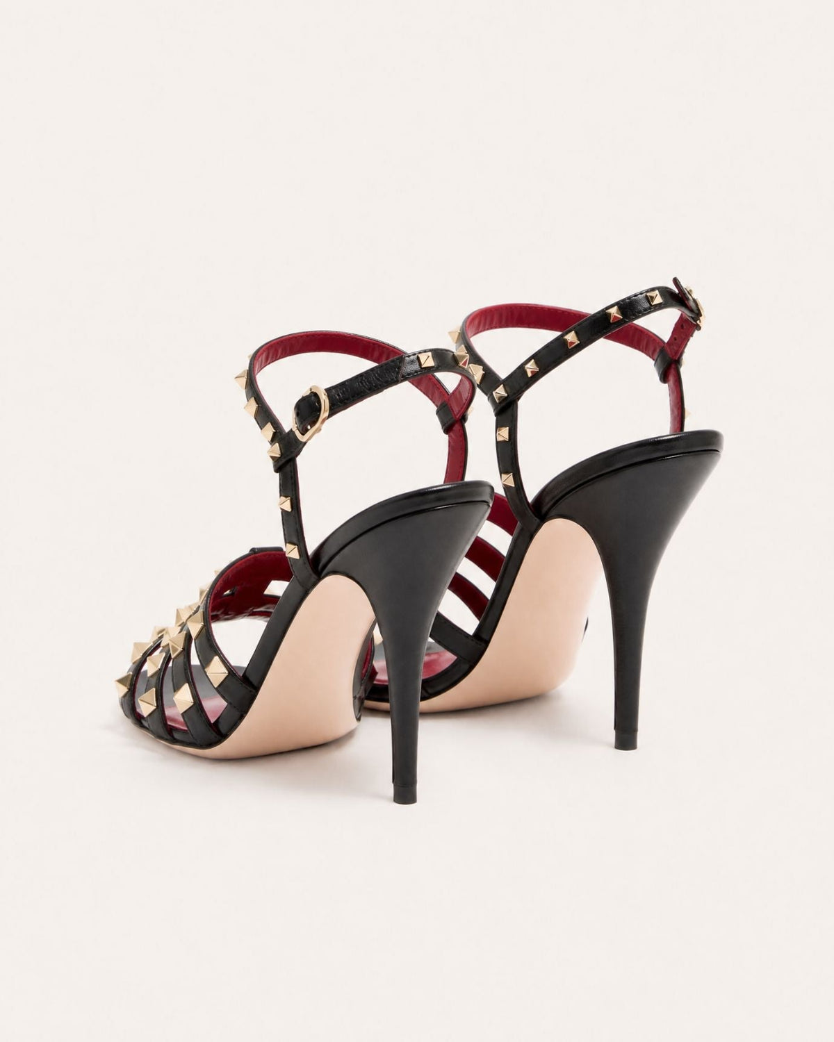 Rinna Roman-Inspired Studded Open Toe Ankle Strap Heels – view 3