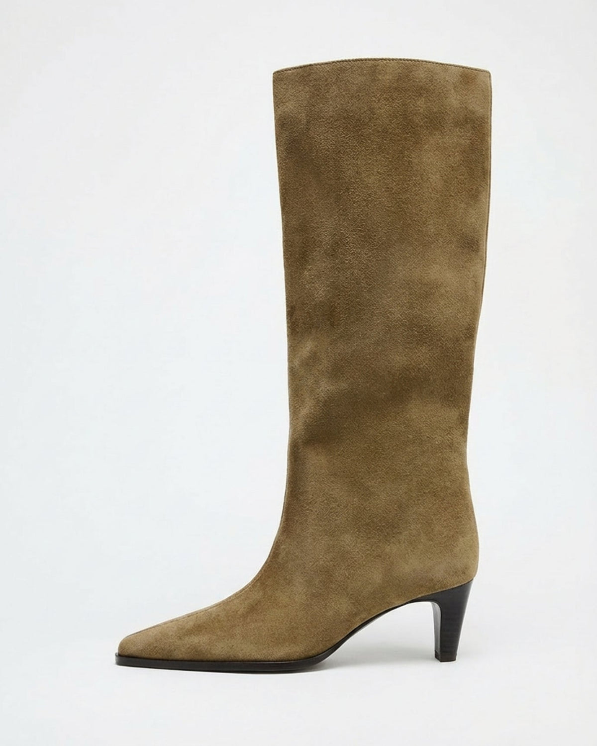 Divina Cowhide Leather Wide Leg Kitten Heel Boots – view 4