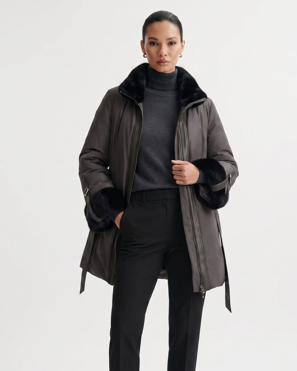 Kira Belted Thick Coat – view 12