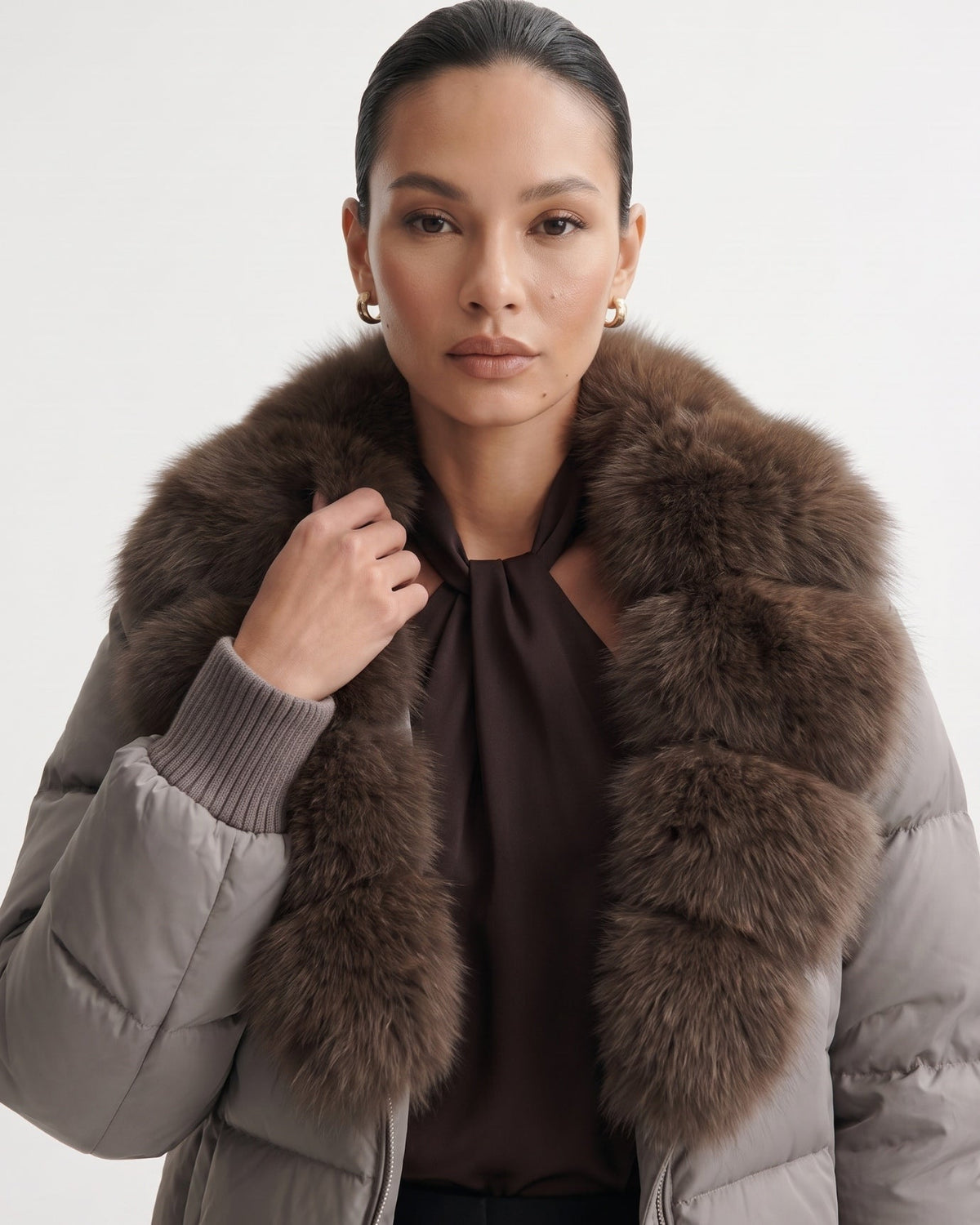 Thickened Down-Filled Jacket with Cashmere
