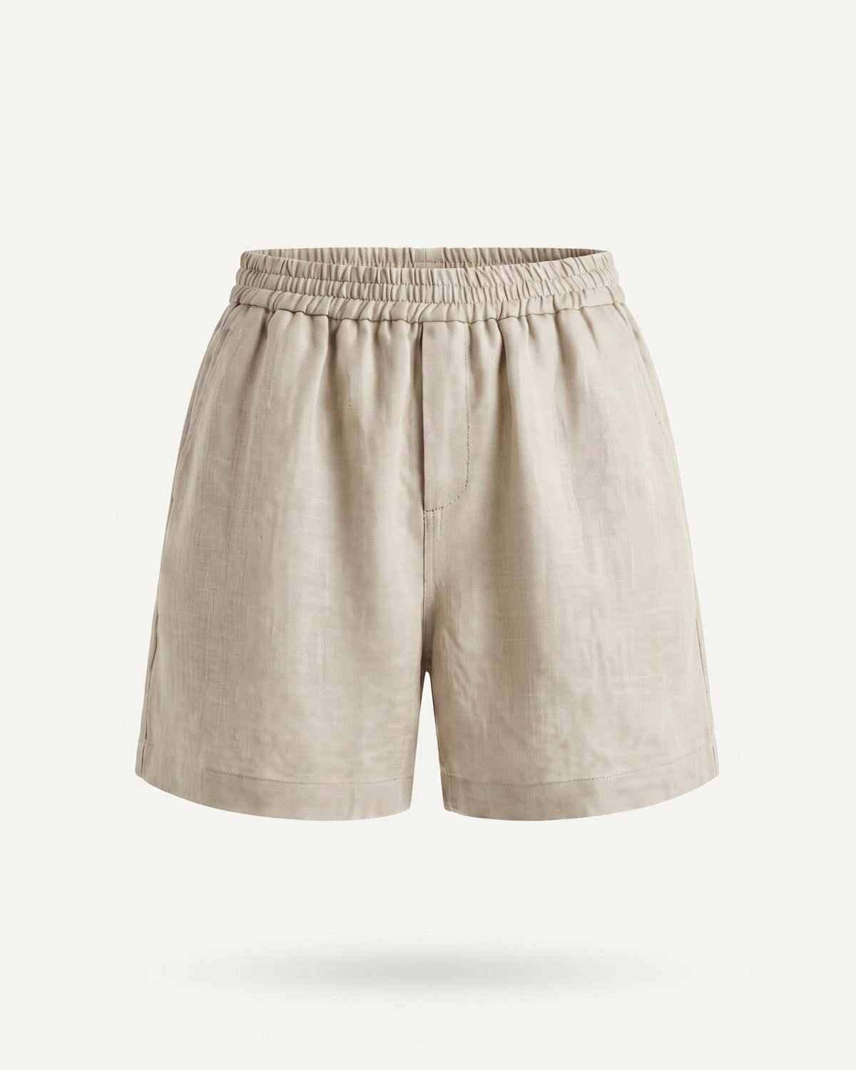 Kiara High Waisted Linen Blend Shorts with Relaxed Leg