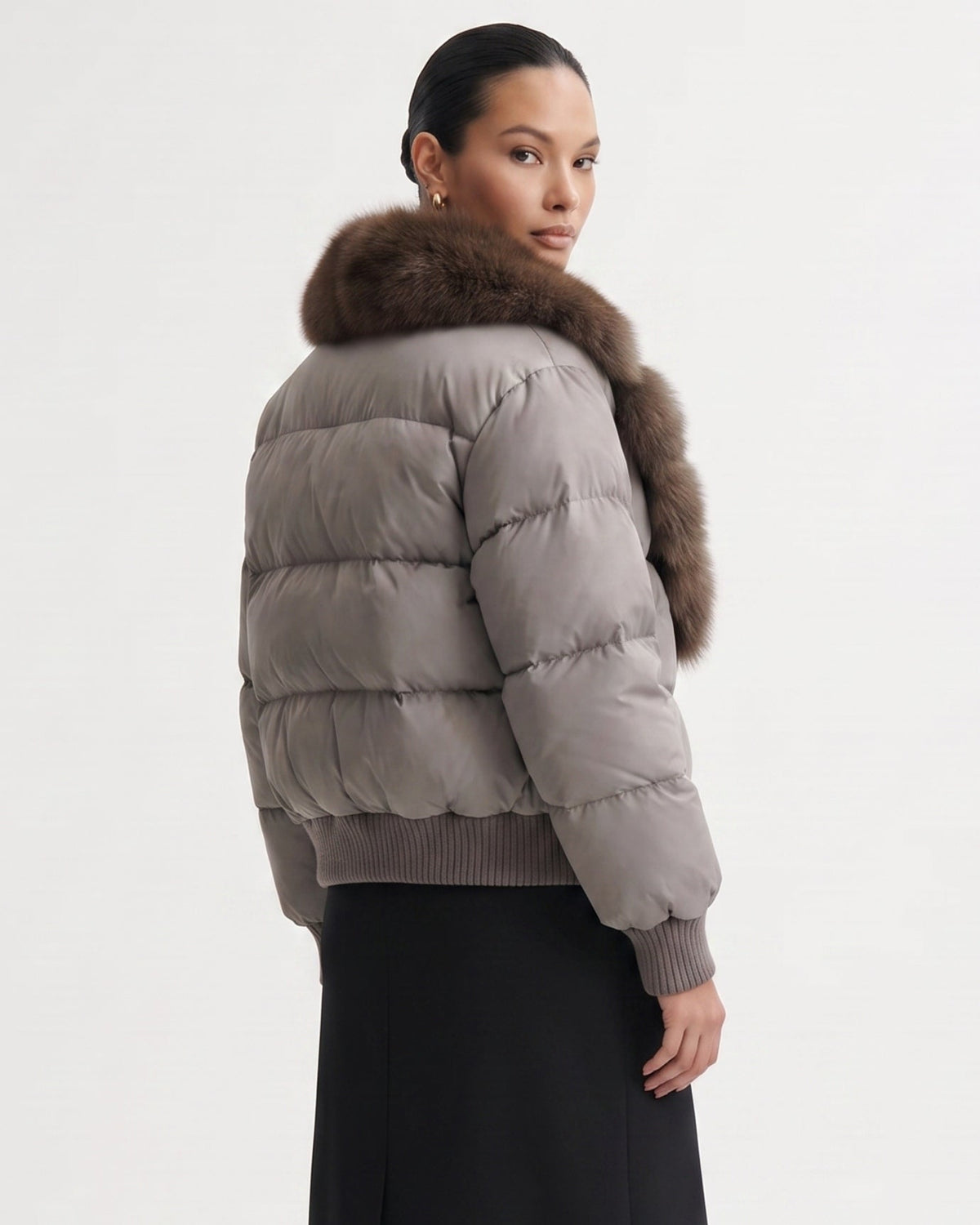 Thickened Down-Filled Jacket with Cashmere