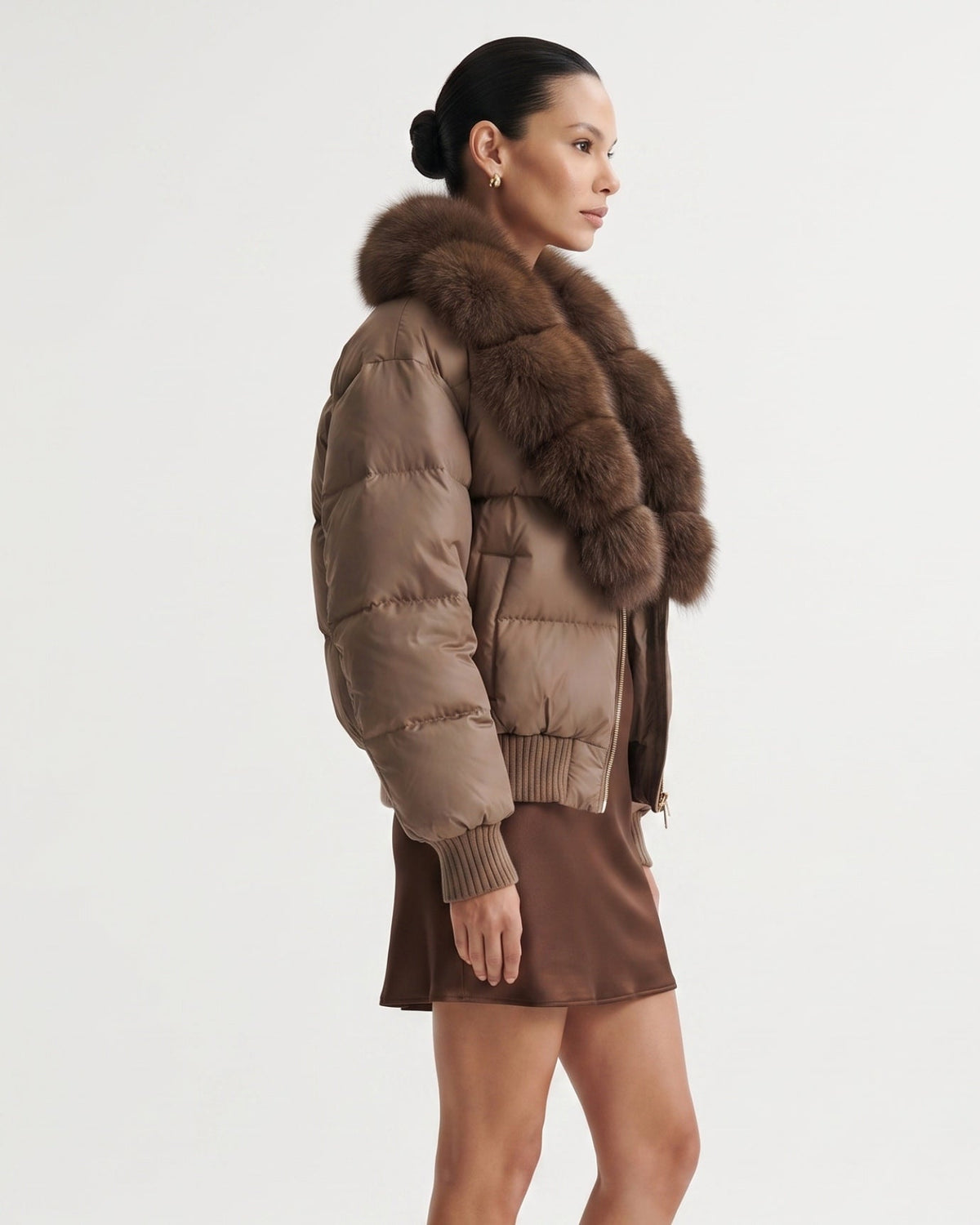 Thickened Down-Filled Jacket with Cashmere