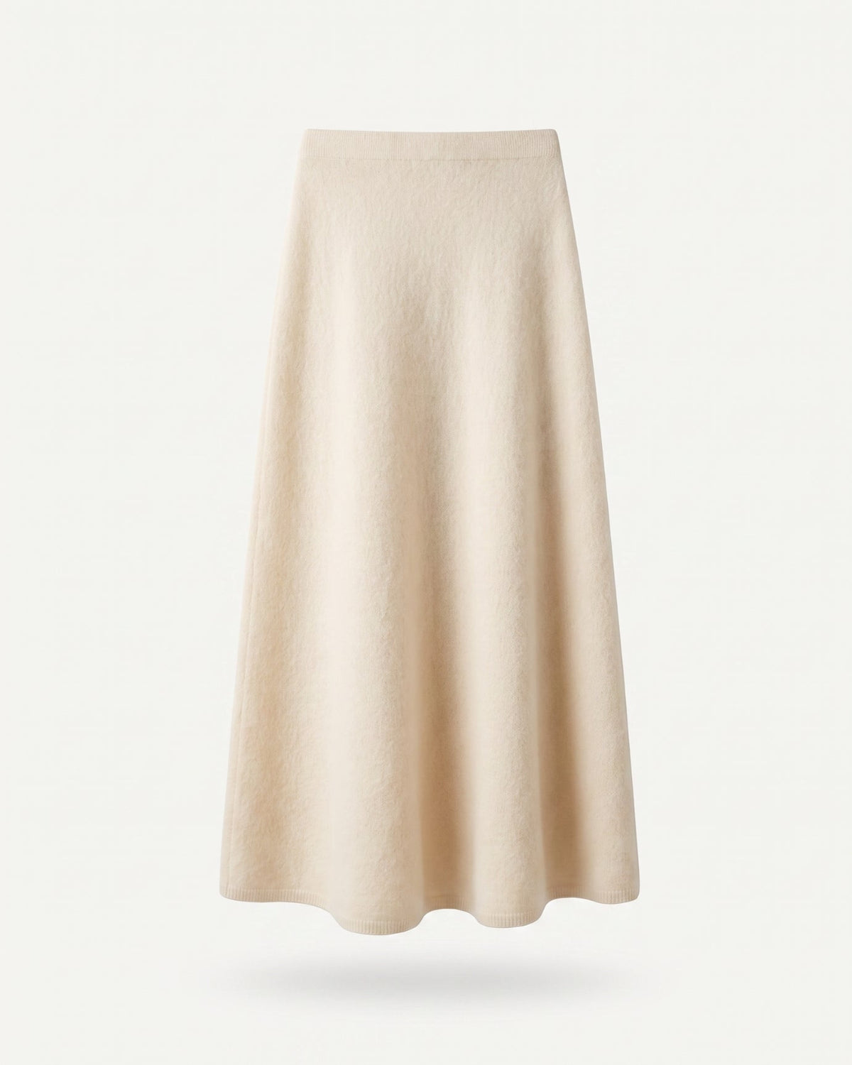 Cashmere A-Line Midi Skirt with Subtle High Waist – view 10