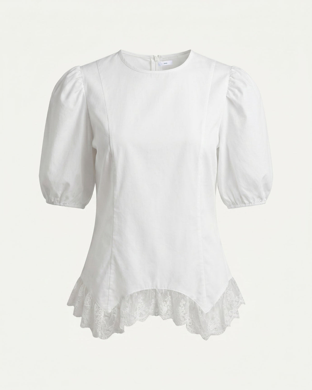 Mia Lace Shirt with Sheer Panels and Tailored Drape – view 11